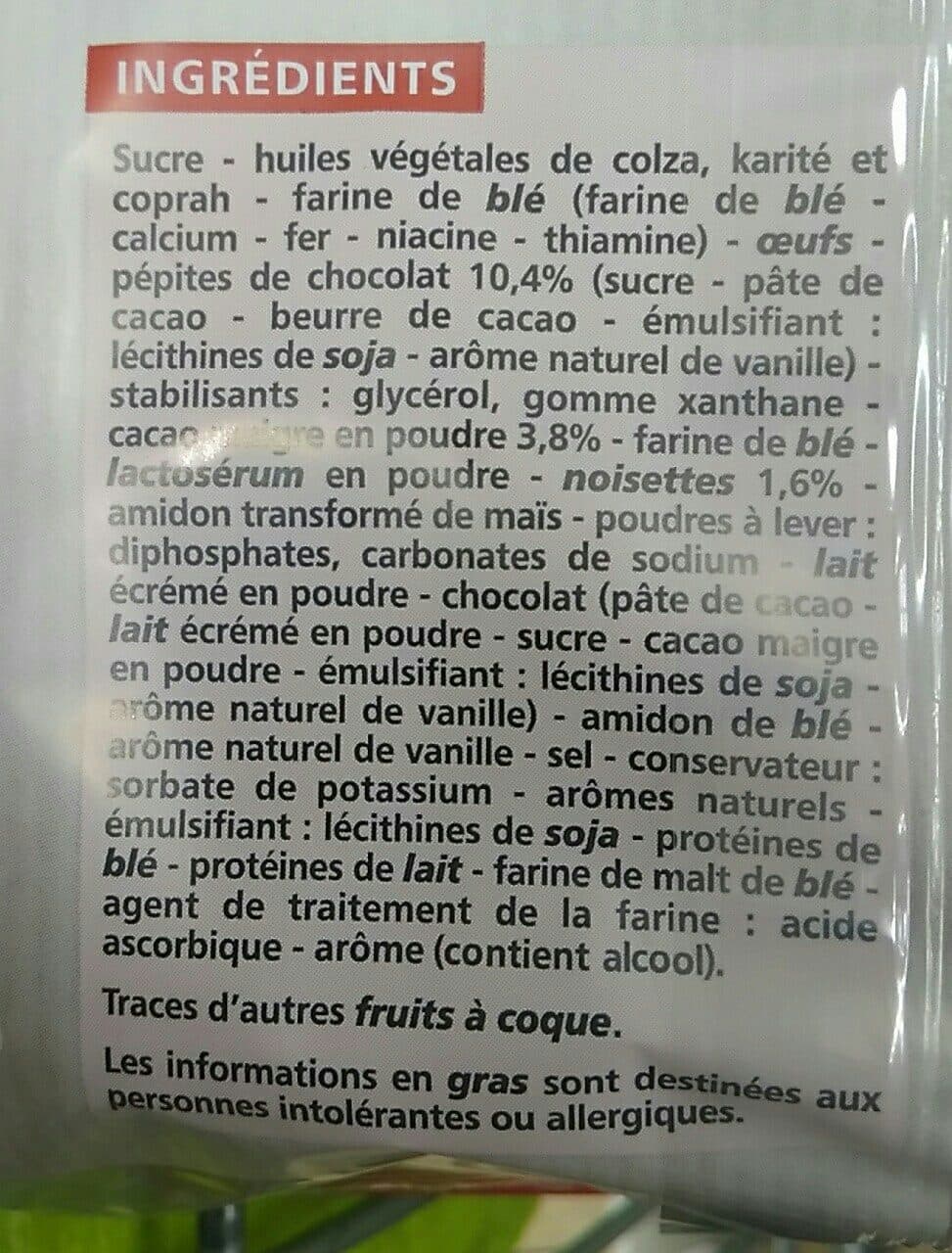 Casino Muffins cacaotés aux pépites de chocolat cœur au goût choco noisette packshot