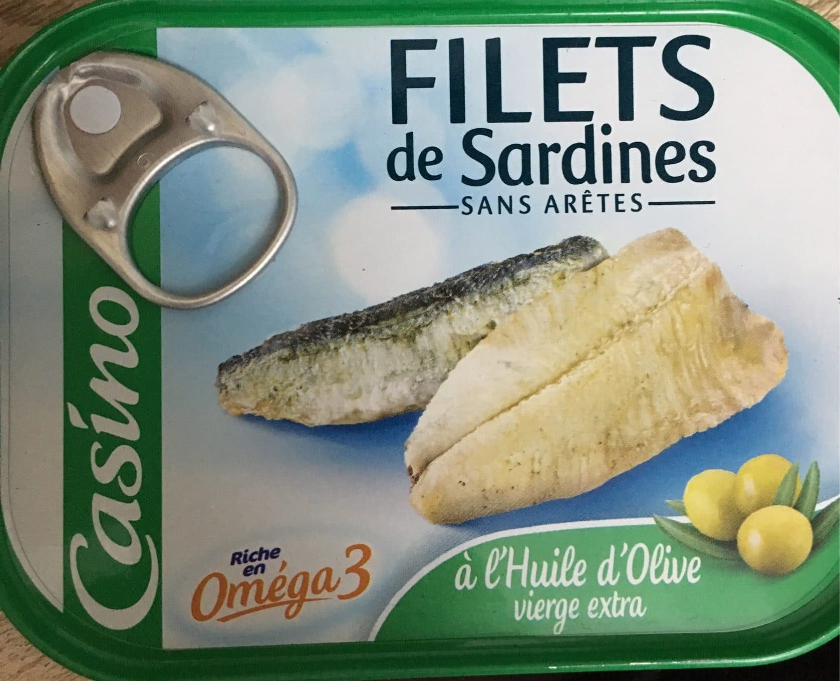 Casino Filets de sardines à l' huile d'oilive vierge extra packshot