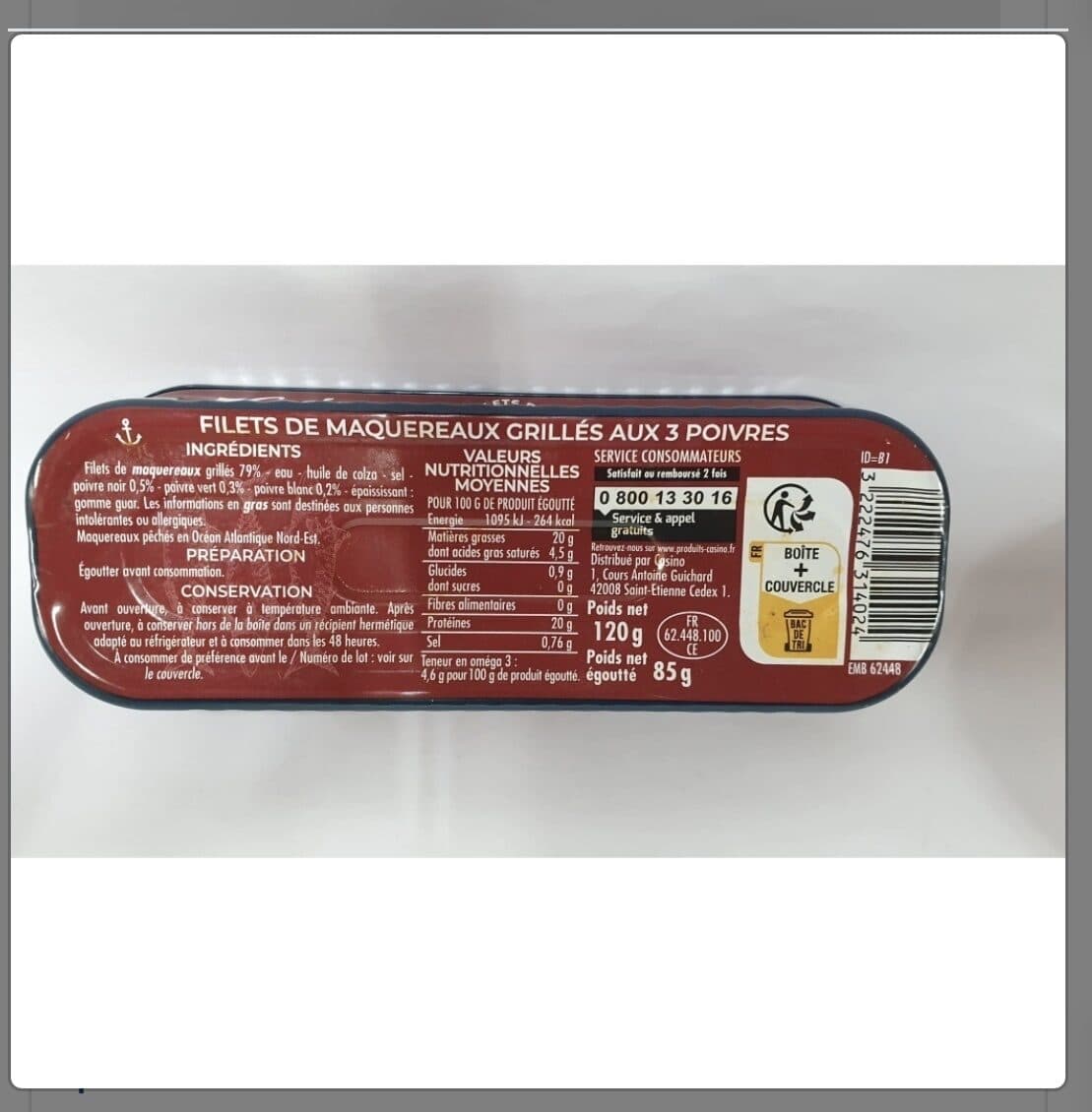 Casino Filets de maquereaux grillés aux 3 poivres packshot