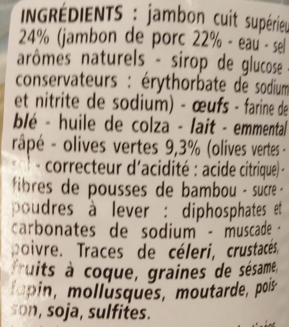 Casino Cake Jambon Olives Vertes packshot