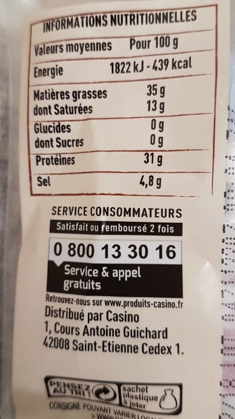 Casino Saucisse sèche d'Auvergne packshot