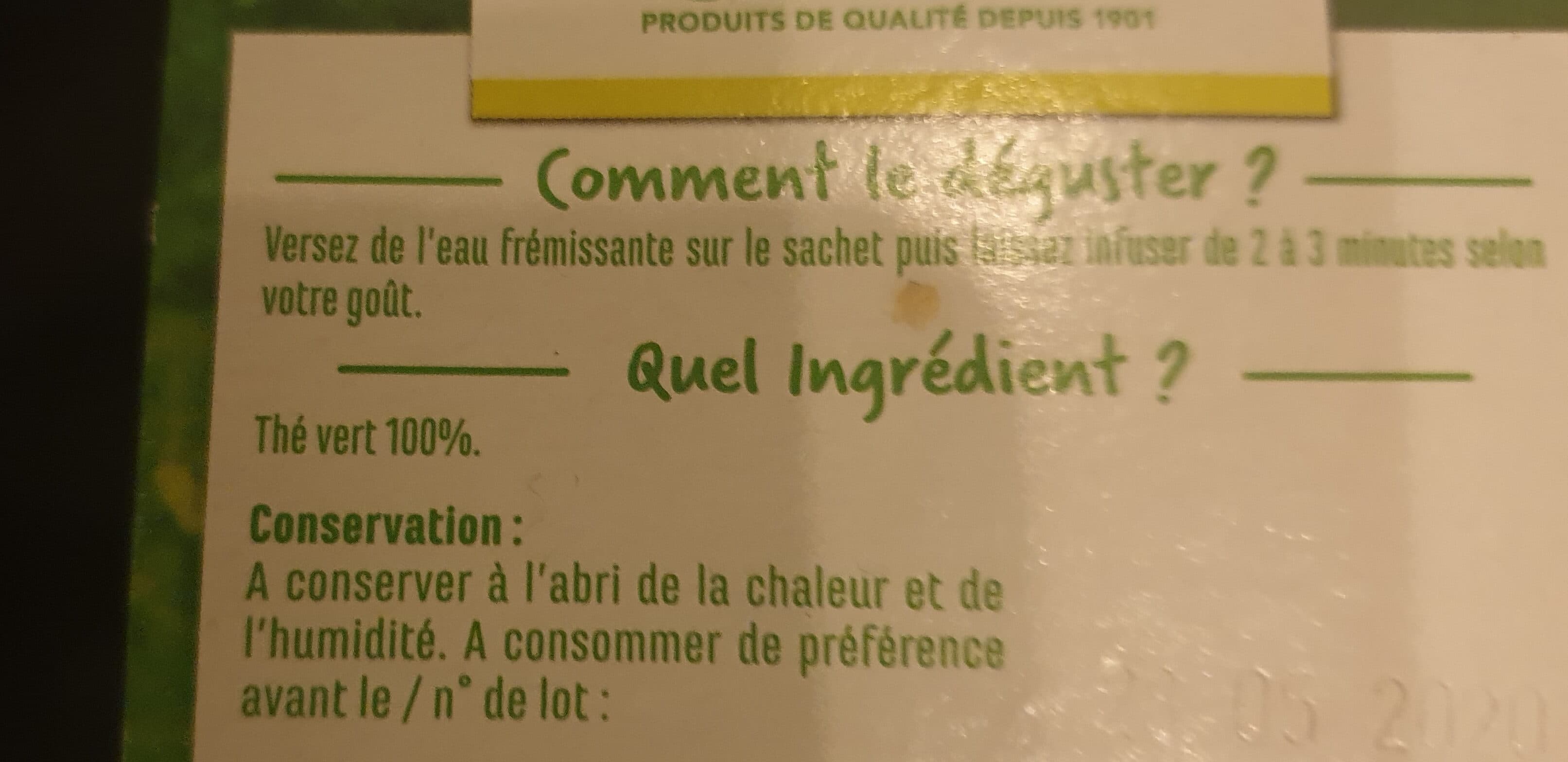 Casino Thé vert 25 sachets fraîcheur packshot
