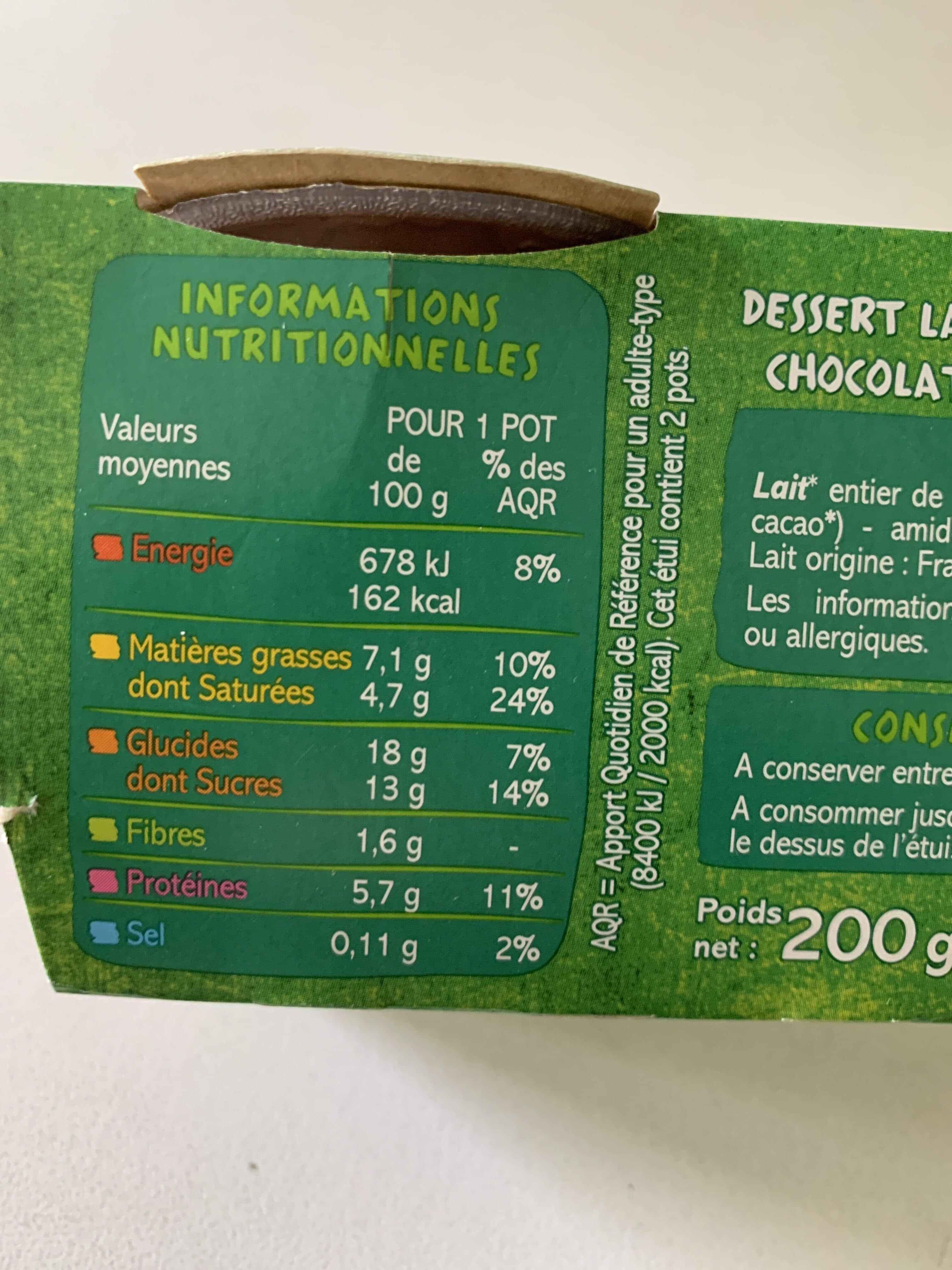 Casino Crème dessert chocolat au lait de brebis packshot