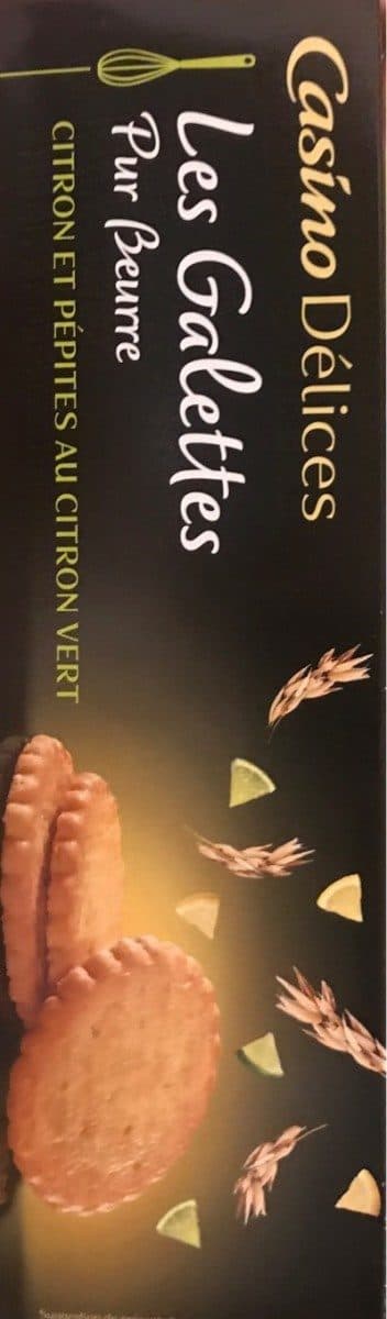 Casino Les Galettes Pur Beurre Citron et pépites au citron vert packshot