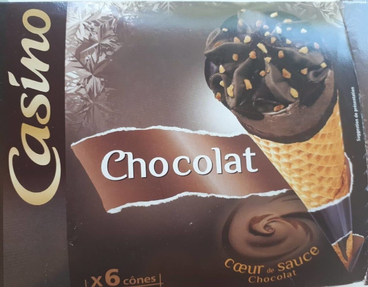 Casino Chocolat glace cône packshot