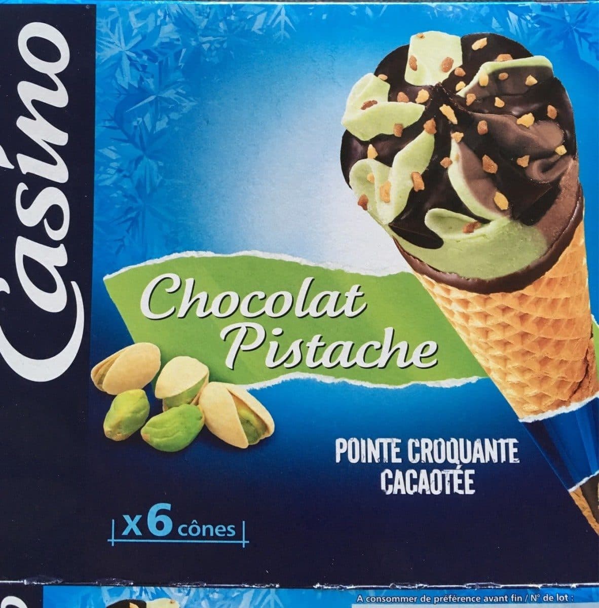 Casino Cônes Chocolat Pistache x6 packshot