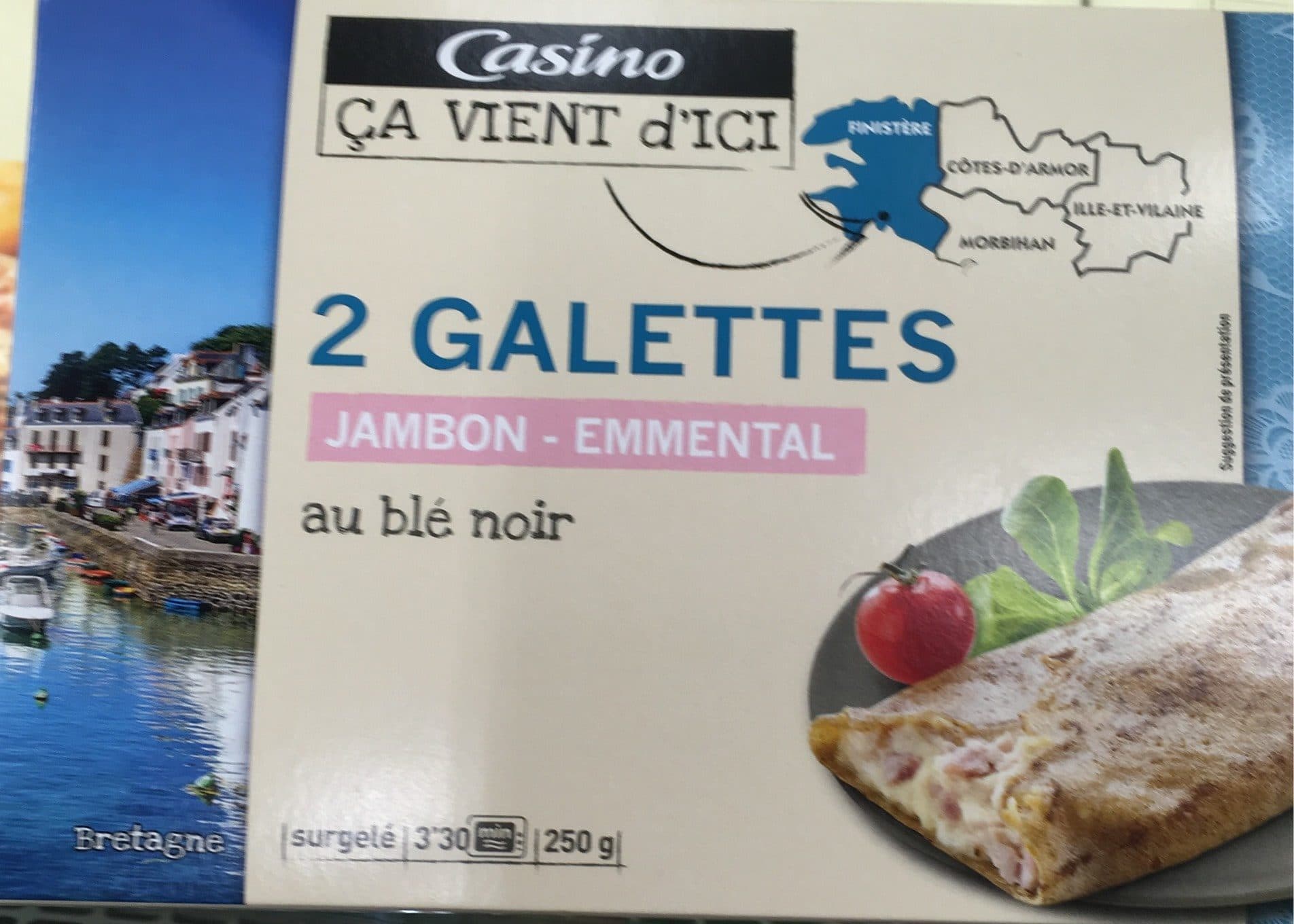 Casino 2 Galettes au blé noir Jambon Emmental packshot