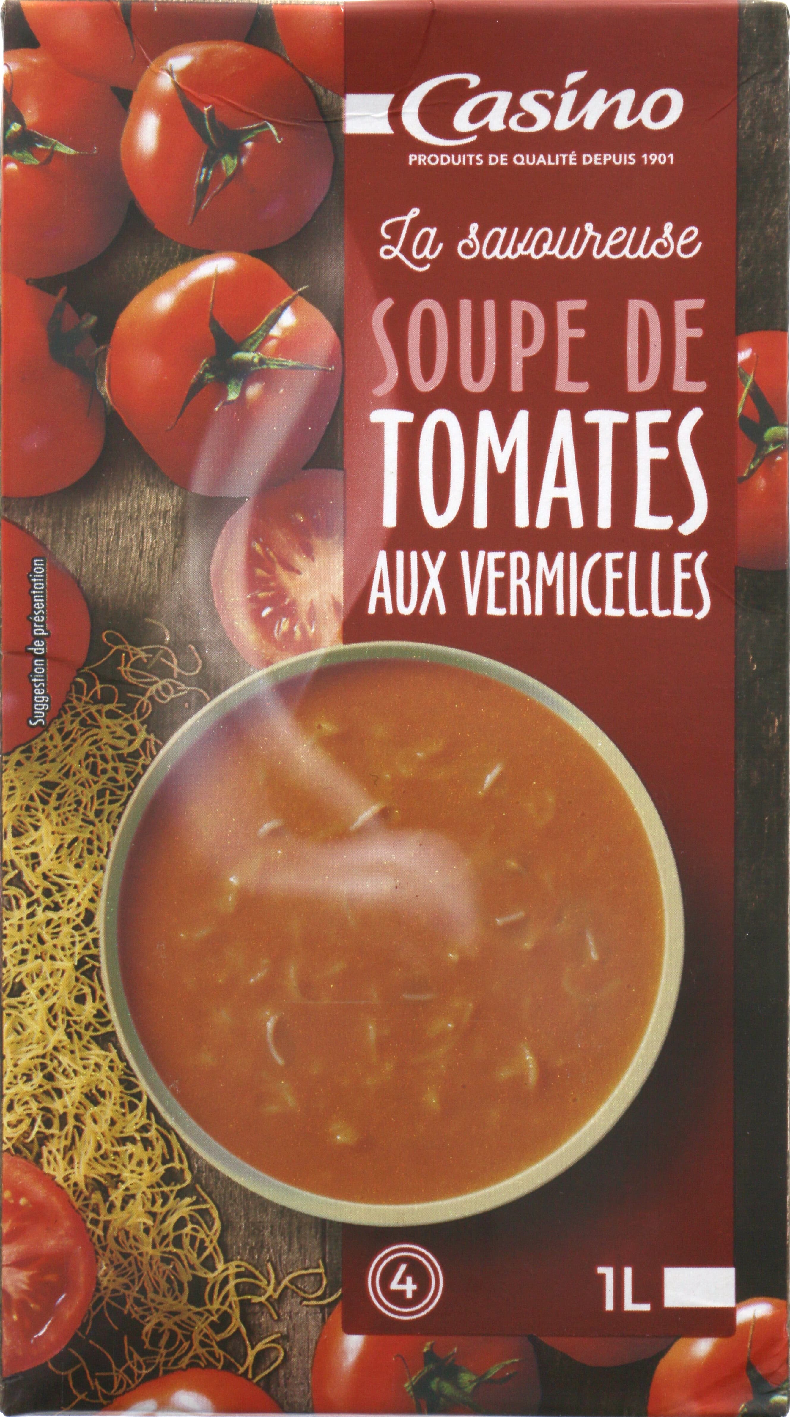 Casino La savoureuse SOUPE DE TOMATES AUX VERMICELLES packshot