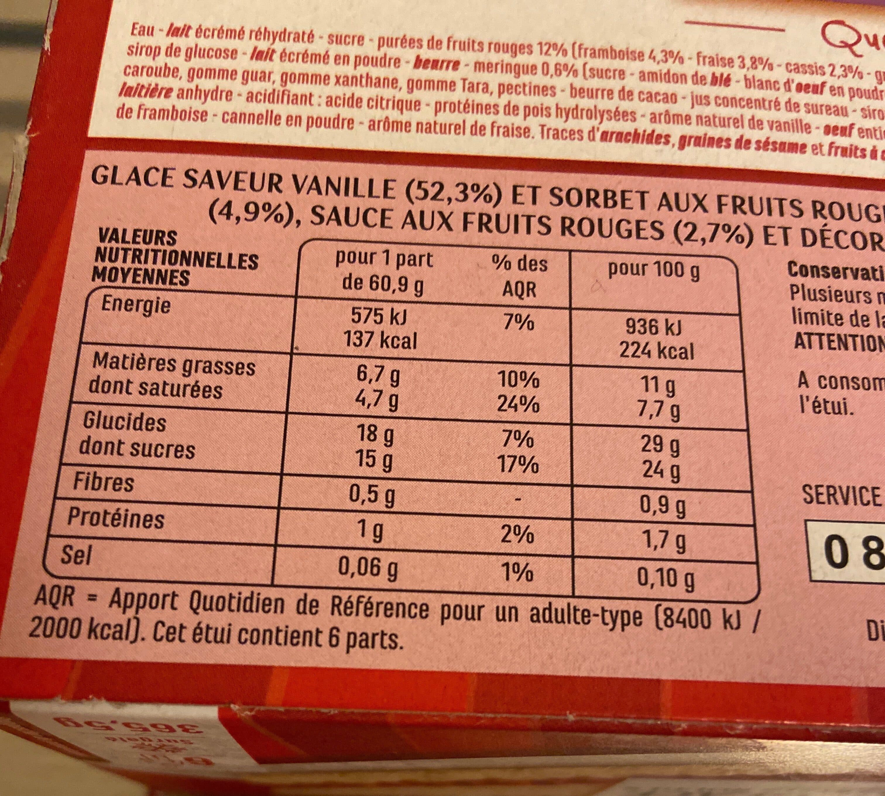 Casino Feuilleté glace saveur vanille et fruits rouges packshot