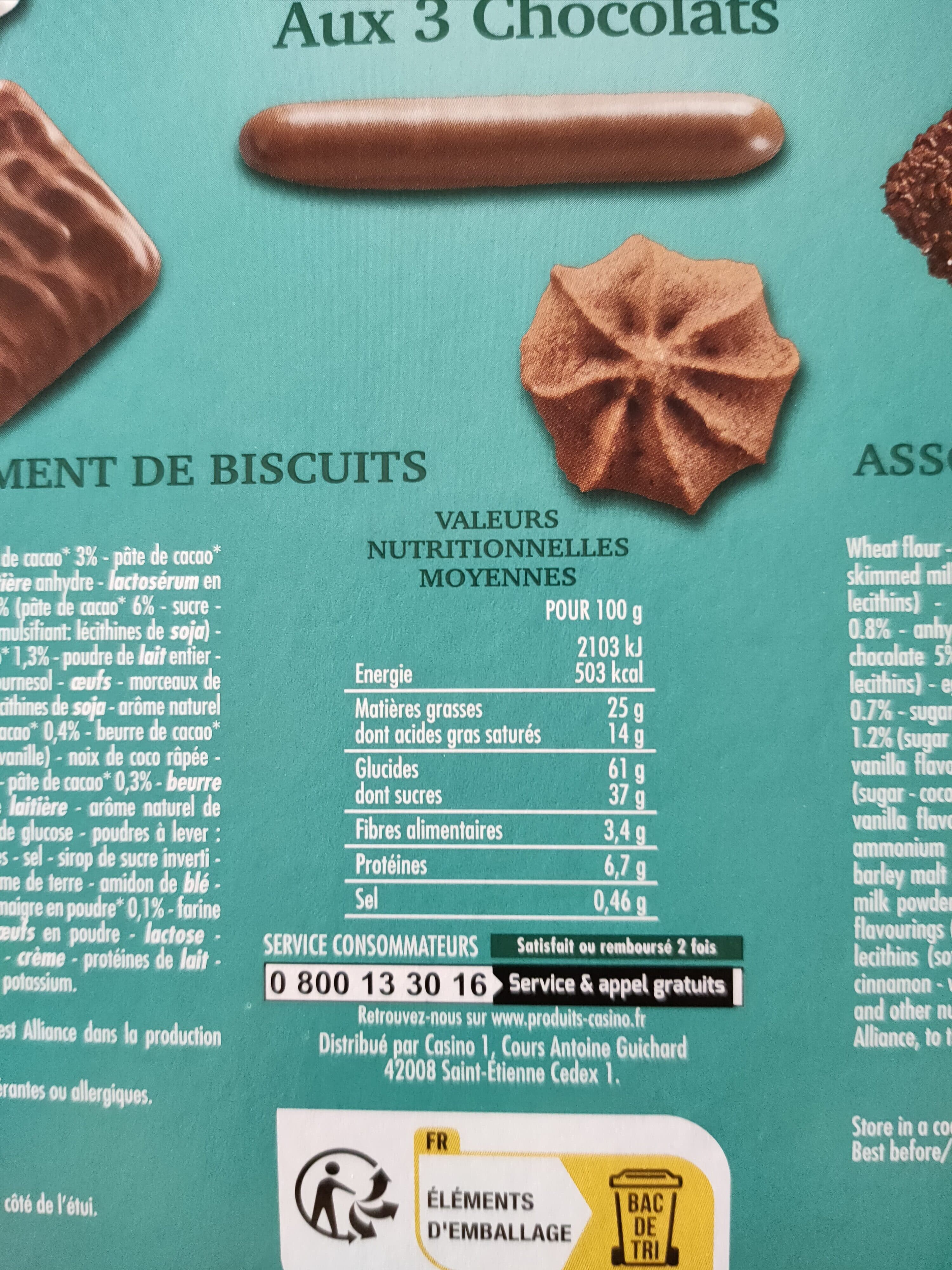 Casino Les petits fours pâtissiers aux 3 chocolats packshot