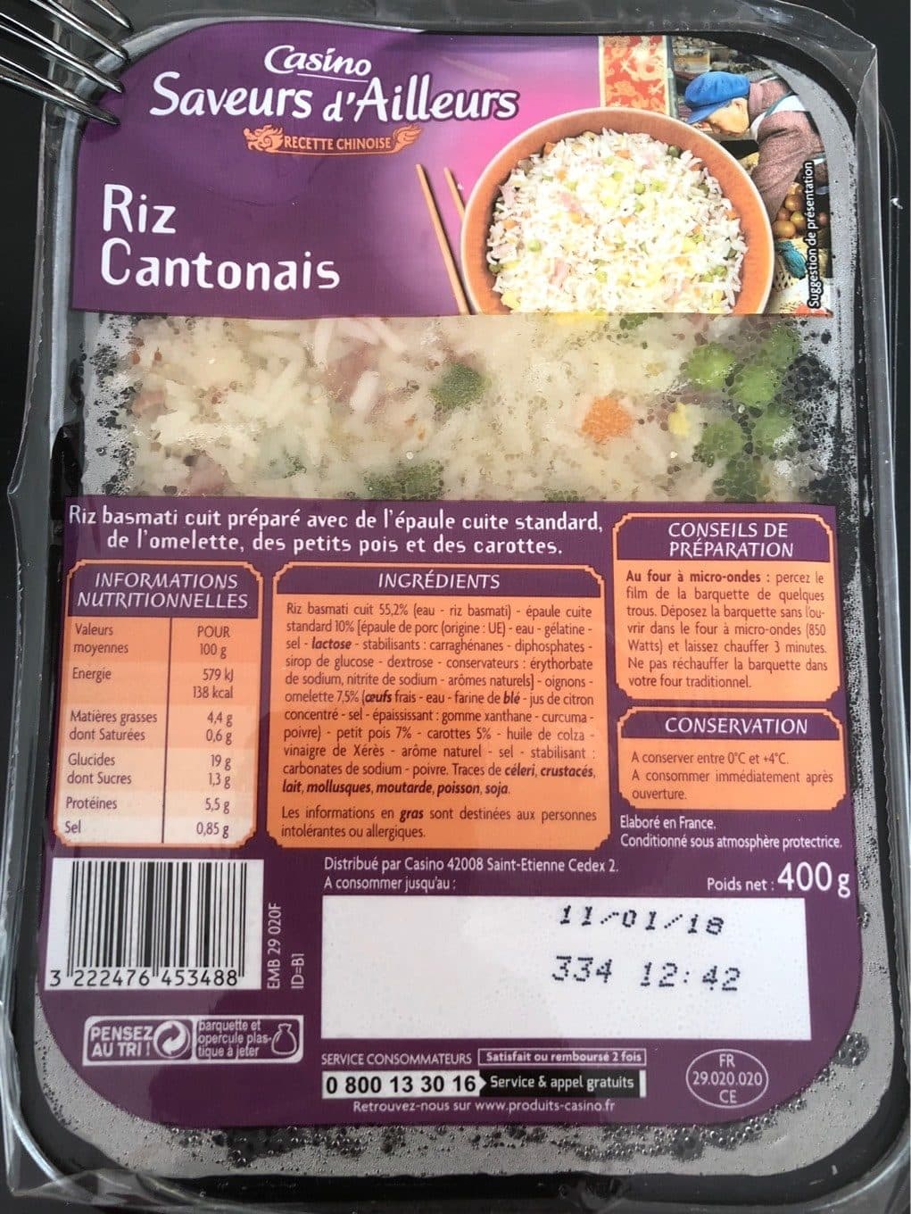 Casino Saveurs D’ailleurs Riz Cantonais packshot