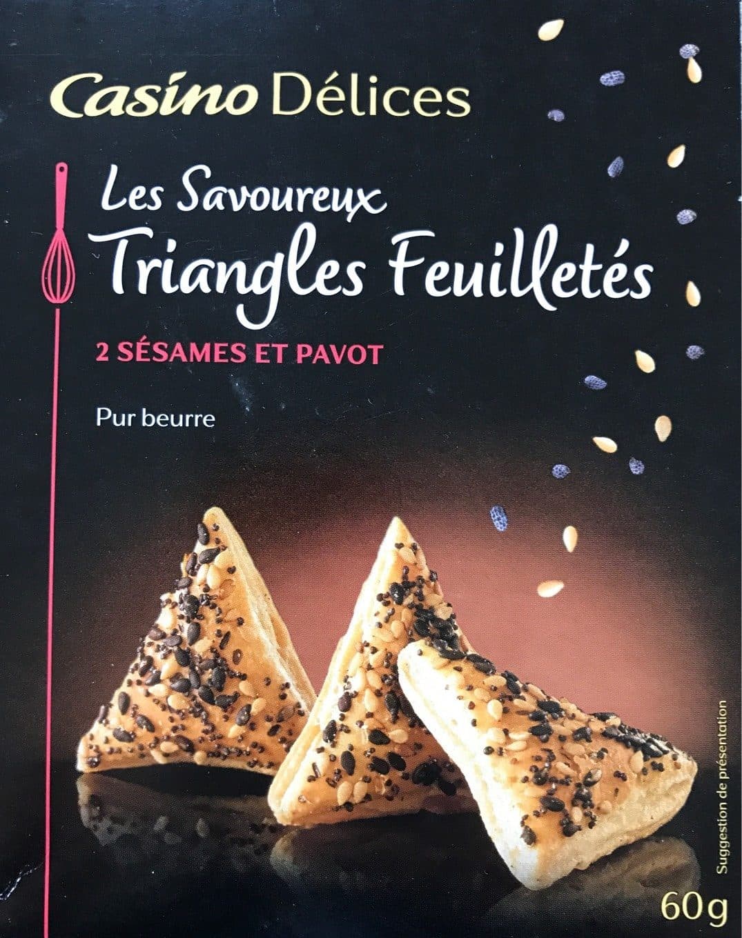 Casino Triangles Feuilletés 2 Sésames et Pavot Pur Beurre packshot