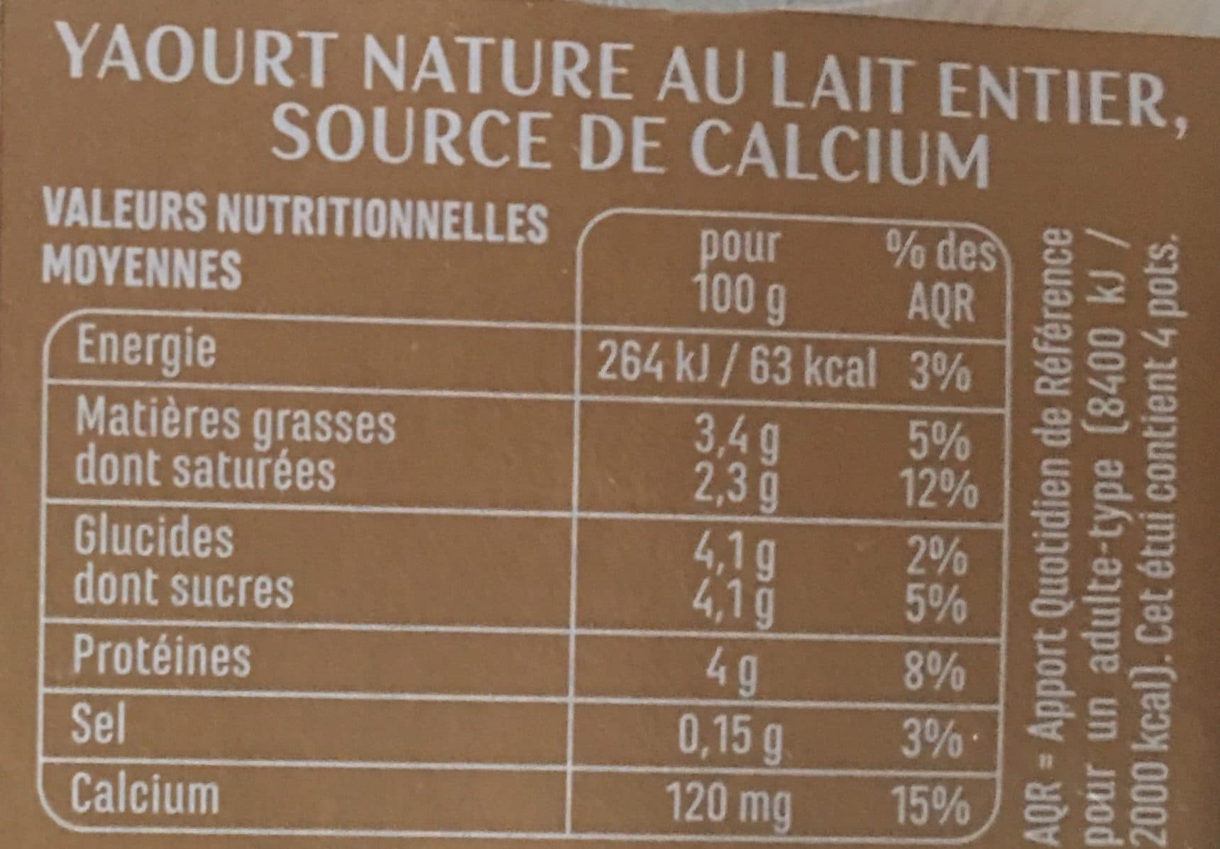 Casino Yaourt au lait entier nature packshot