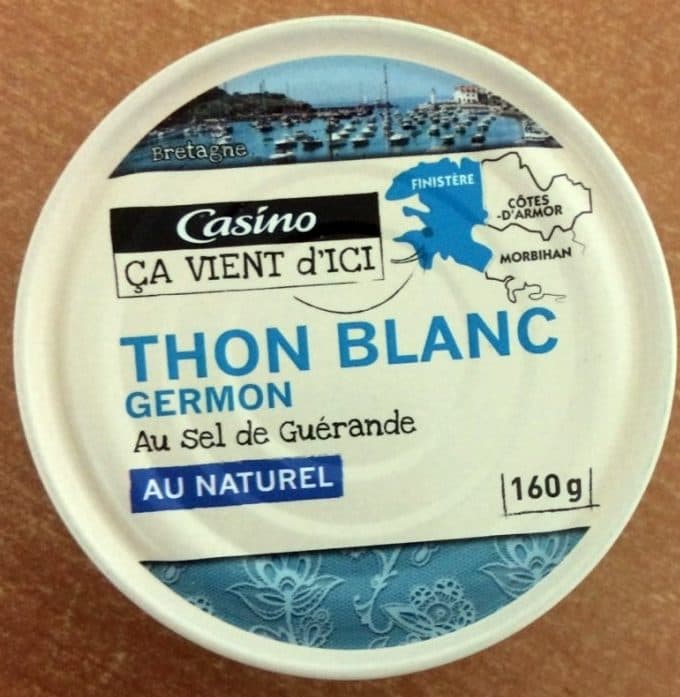 Casino Thon blanc Germon au naturel au sel de Guérande packshot