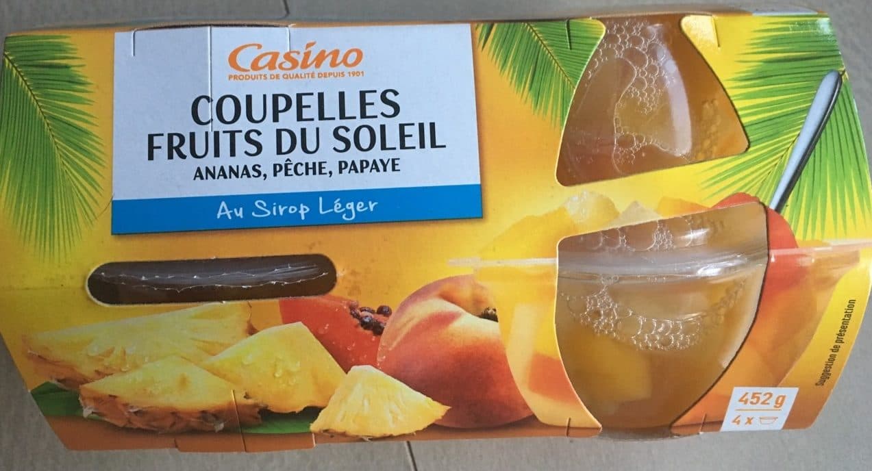 Casino Coupelles Fruits du Soleil au sirop léger packshot