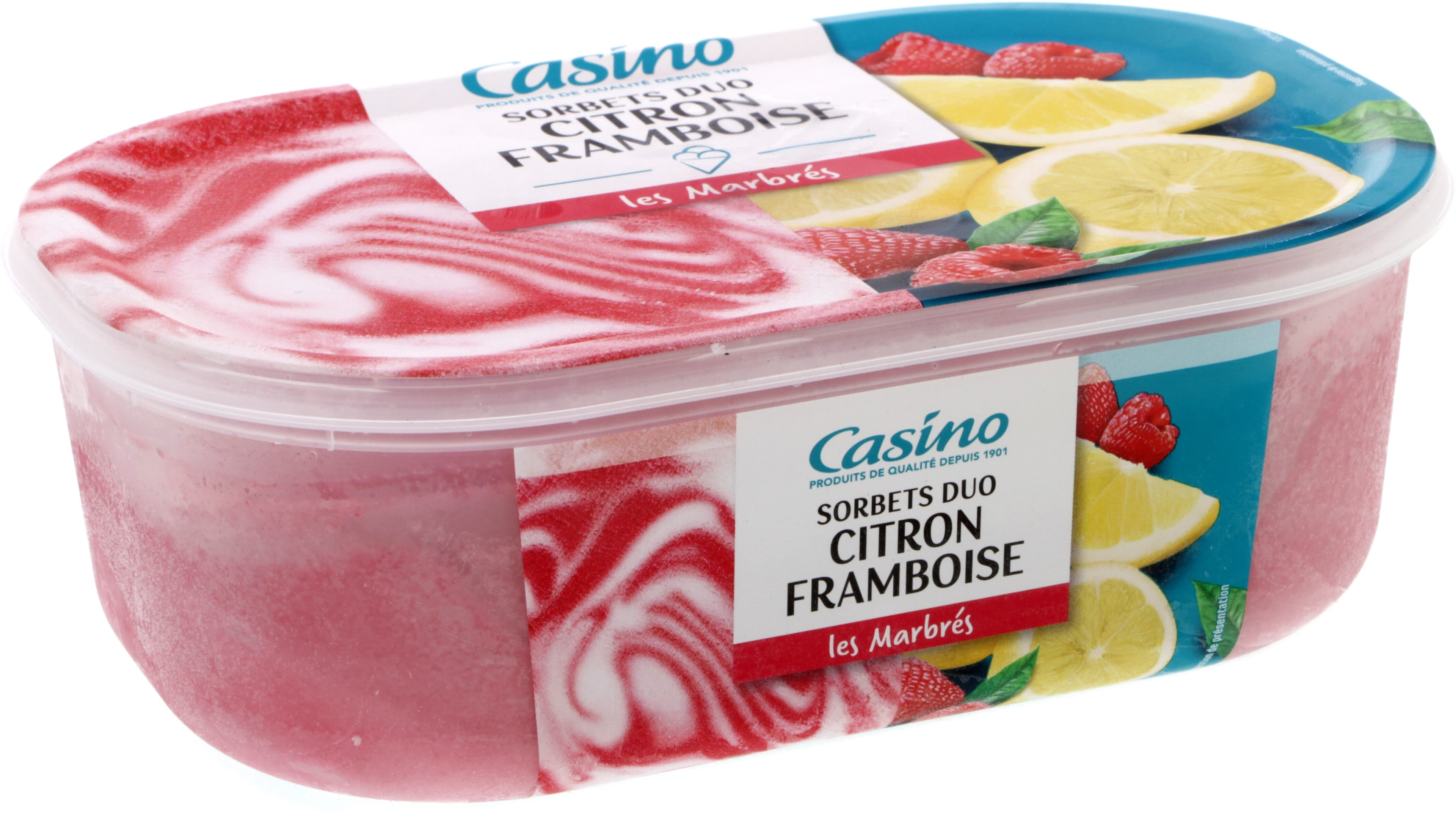 Casino Sorbets duo Citron Framboise - Les marbrés packshot