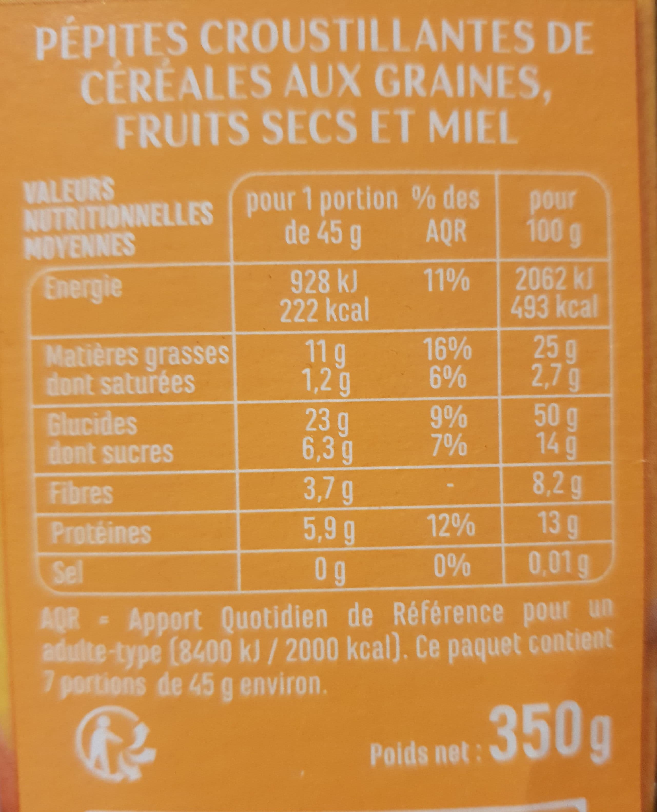 Casino L'extraordinaire muesli graines et miel packshot