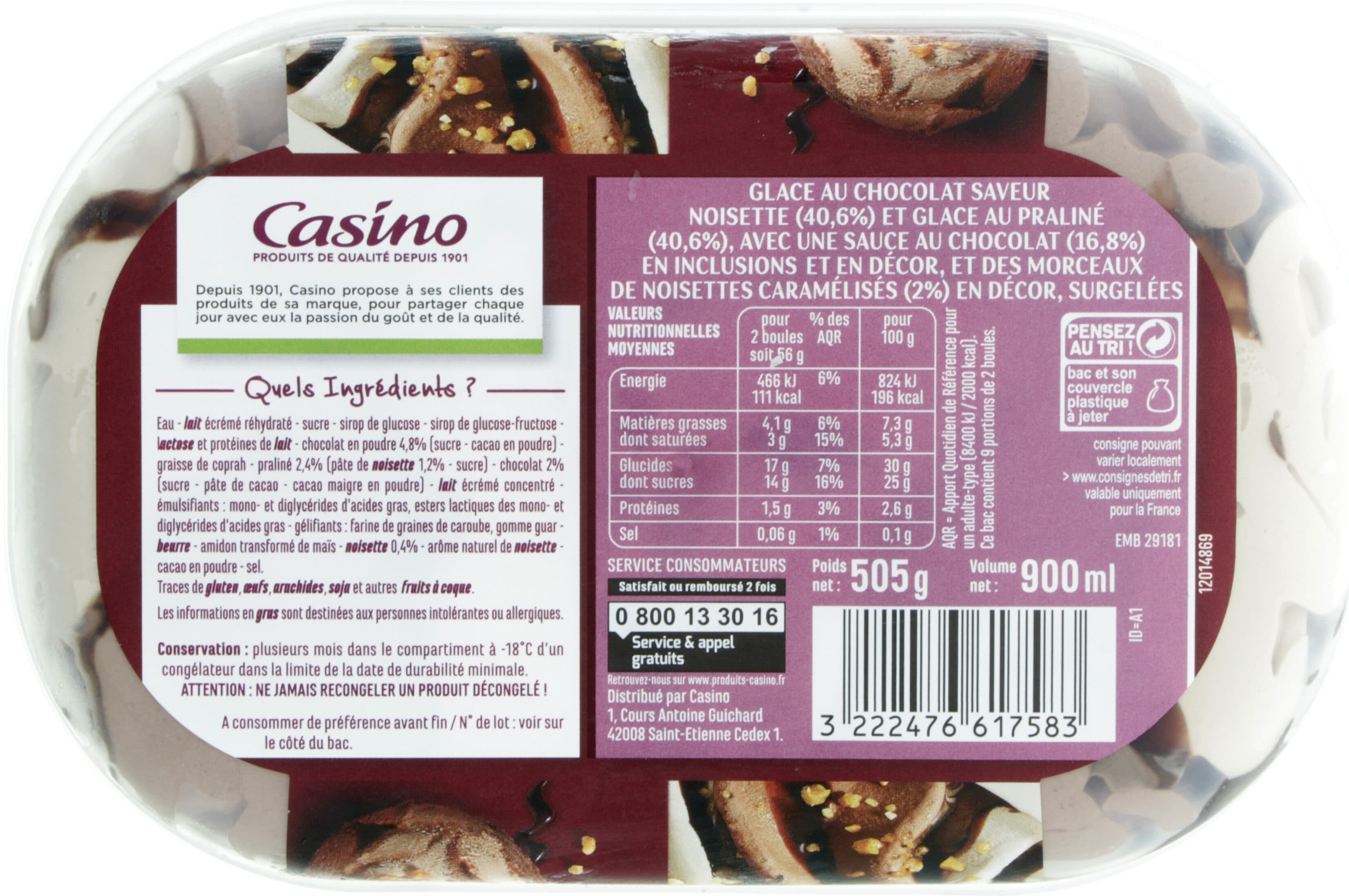 Casino Façon Rocher Sauce chocolat & éclats de noisettes caramélisés packshot