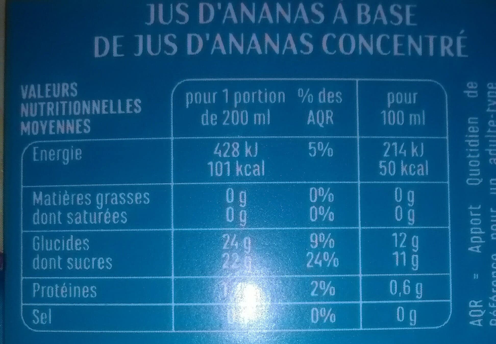 Casino Jus d'ananas à base de concentré packshot