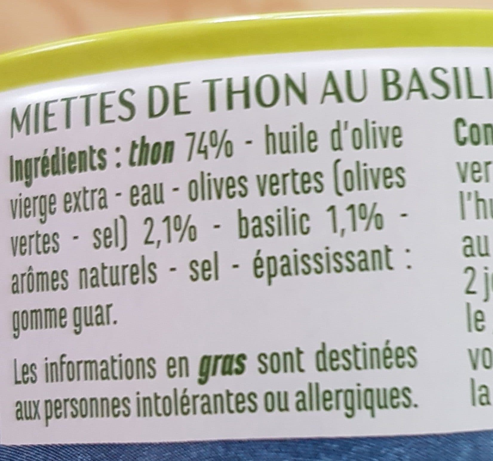 Casino Emietté de thon mariné basilic olive packshot