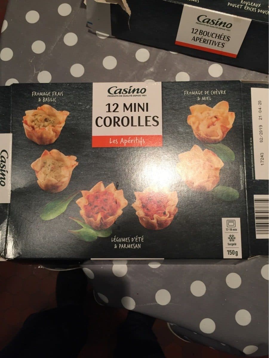 Casino 12 Mini corolles - Fromage de chèvre & miel, légumes d'été & parmesan, fromage frais & basilic packshot