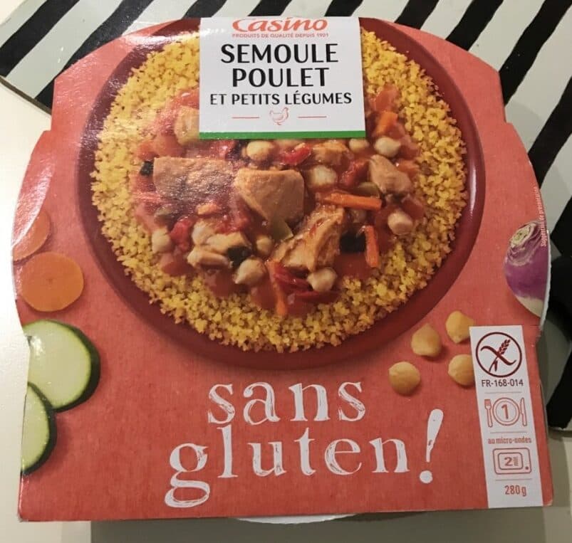 Casino Semoule Poulet et Petits Légumes sans gluten packshot