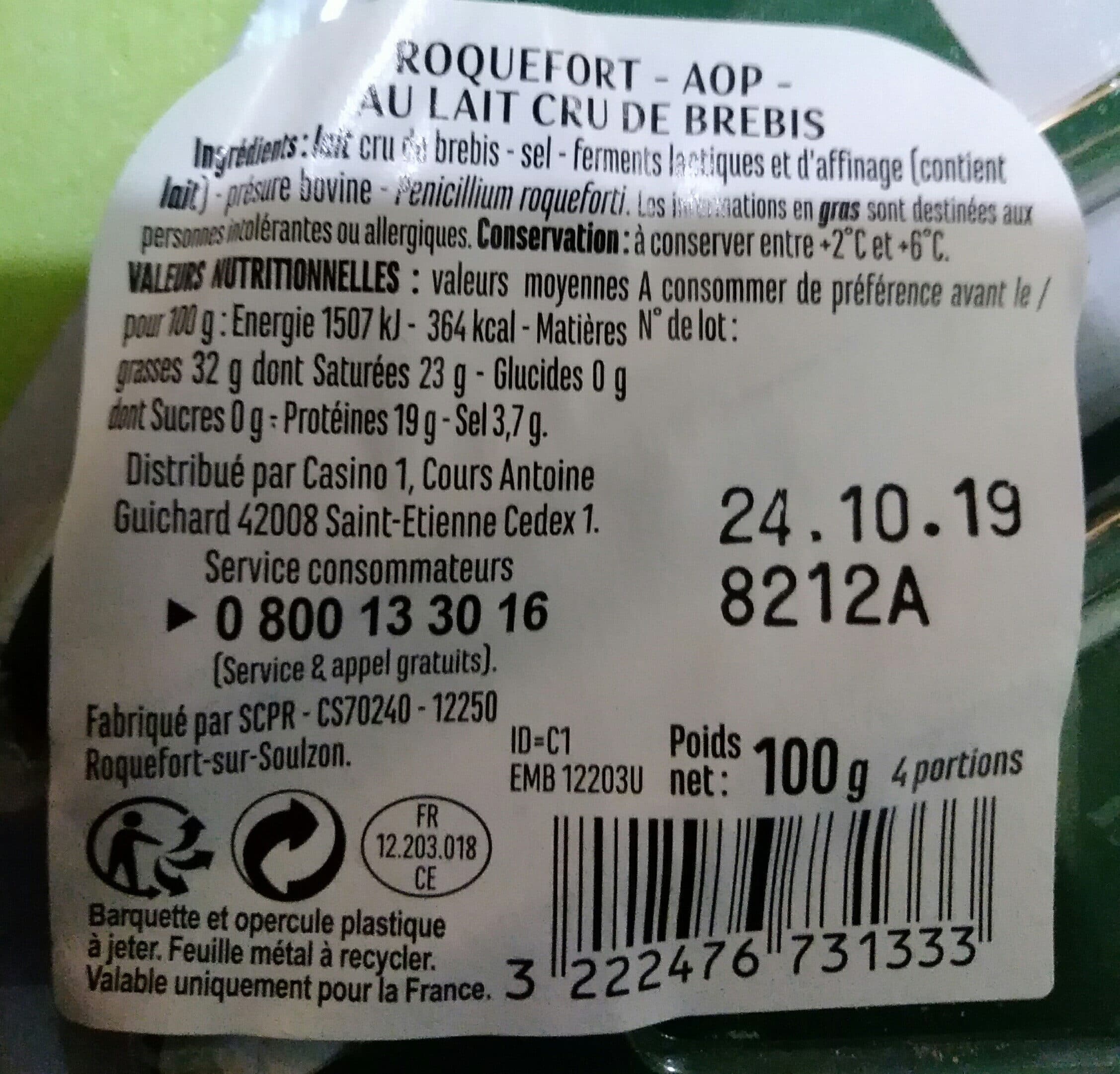 Casino ROQUEFORT 4 portions packshot