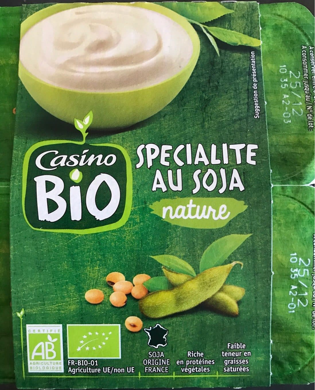 Casino Spécialité au soja nature BIO packshot