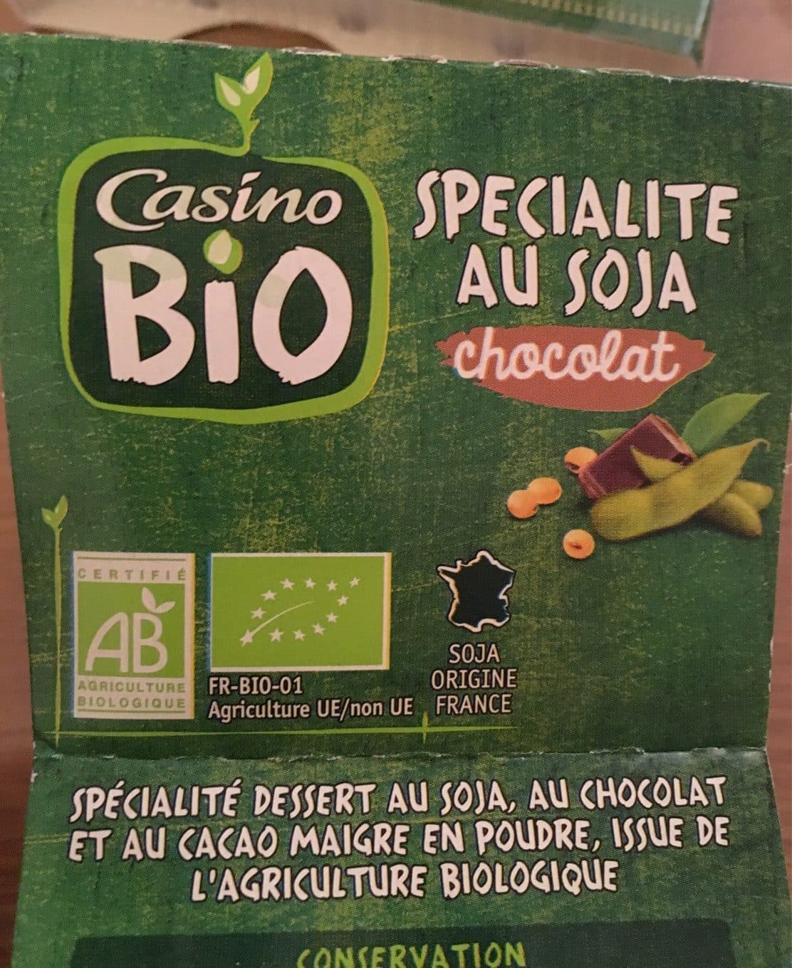Casino Bio Spécialité au soja chocolat packshot