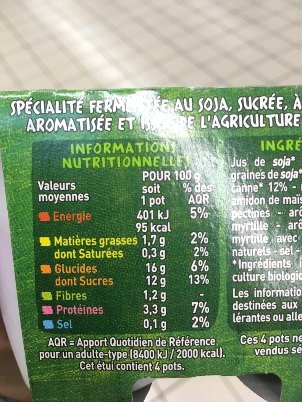 Casino Spécialité au soja myrtilles BIO packshot
