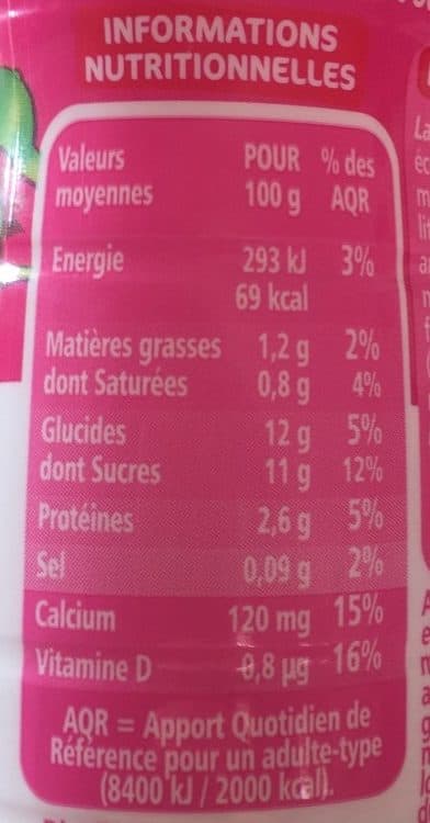 Les Doodingues Yaourts à boire aromatisés framboise packshot
