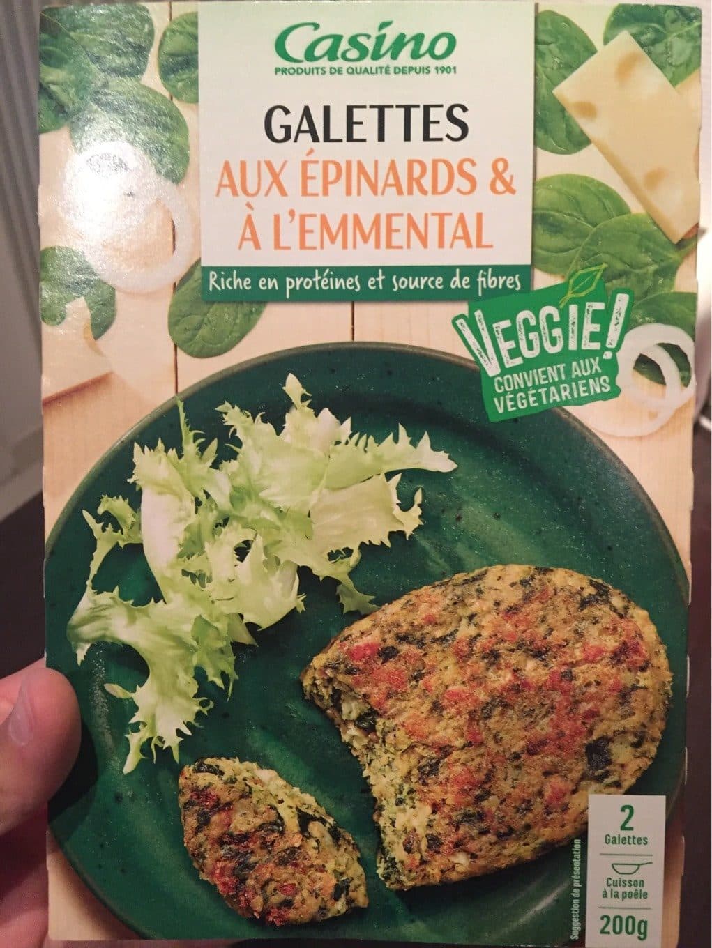 Casino Galette épinard et à l'emmental packshot