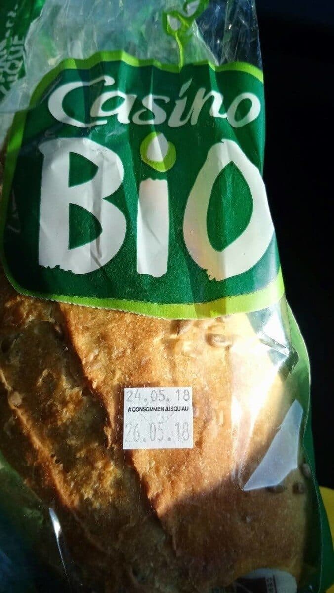 Casino Pain aux graines de tournesol et aux maïs biologie packshot