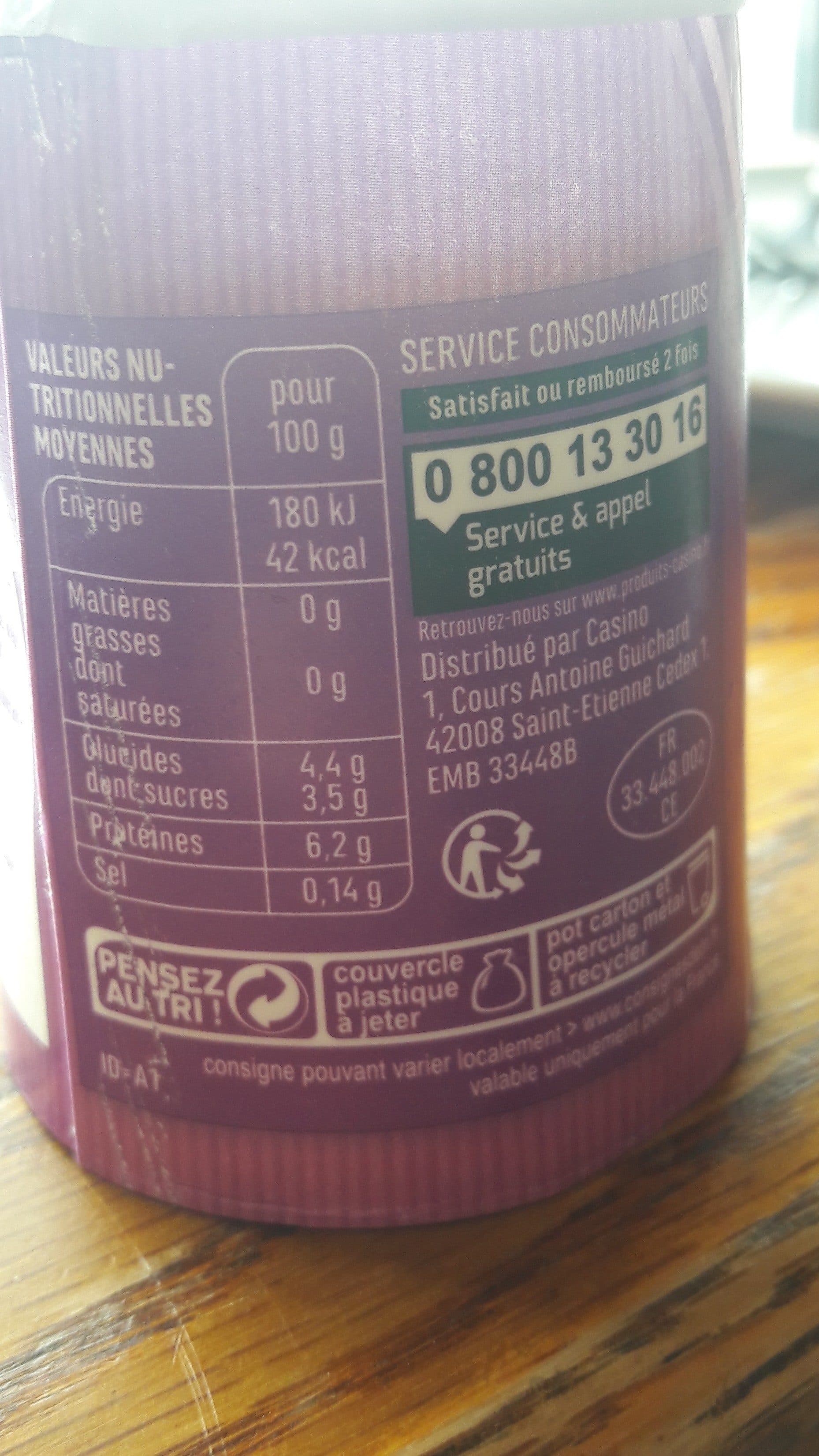 Casino Yaourt au lait de brebis 0% matières grasses Nature packshot