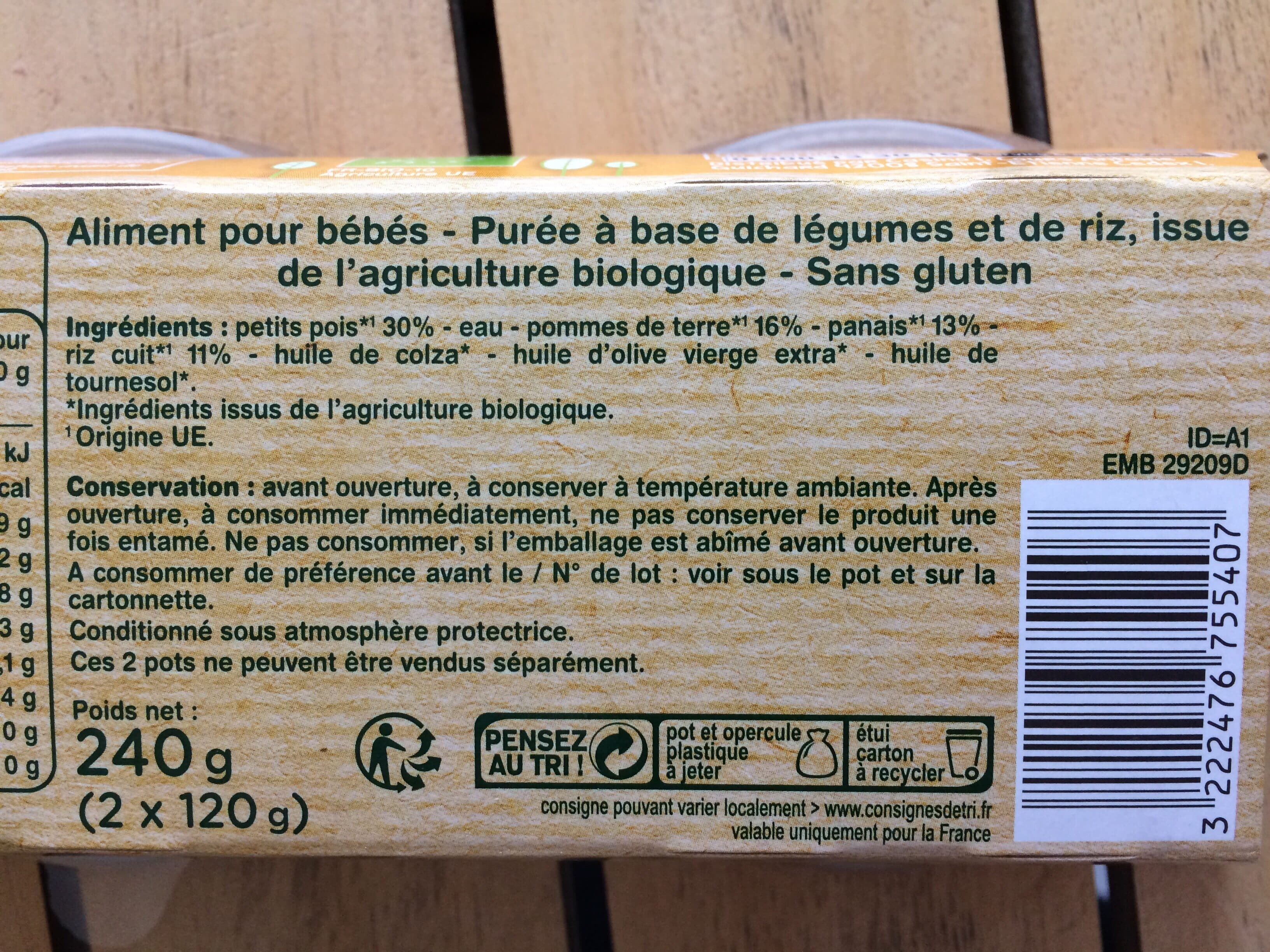 Casino Légumes Riz Truite avec morceaux - Dès 12 mois BIO packshot