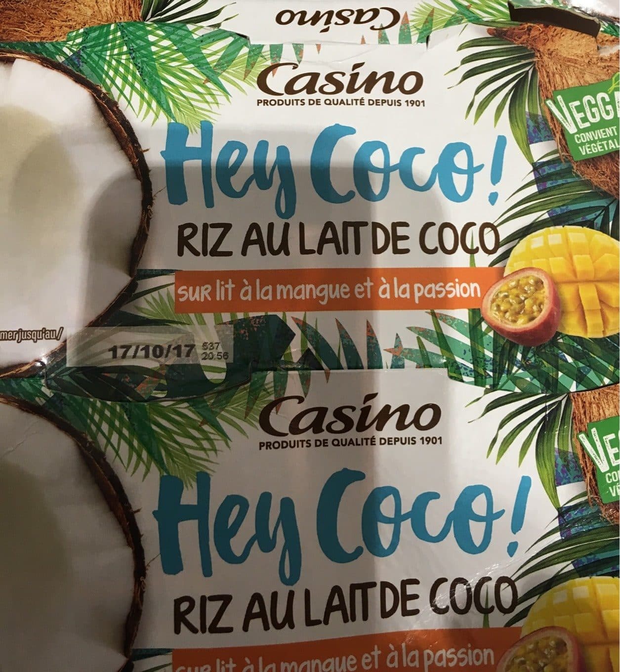 Casino Hey Coco ! Riz au lait de coco sur lit à la mangue et à la passion packshot