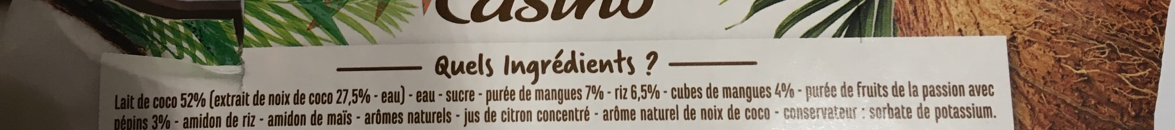 Casino Hey Coco ! Riz au lait de coco sur lit à la mangue et à la passion packshot