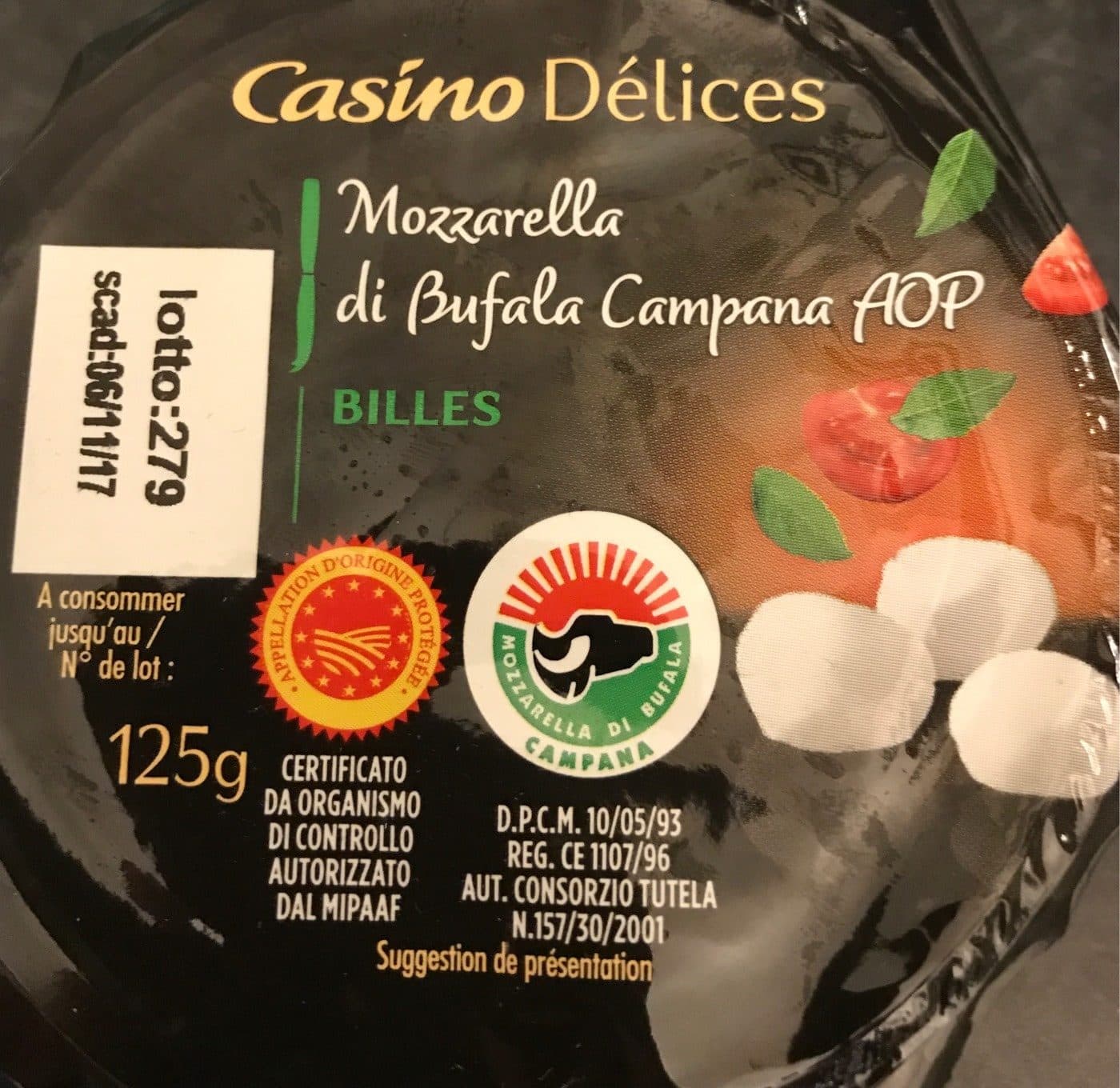 Casino Mozzarella di buffala AOP Billes packshot