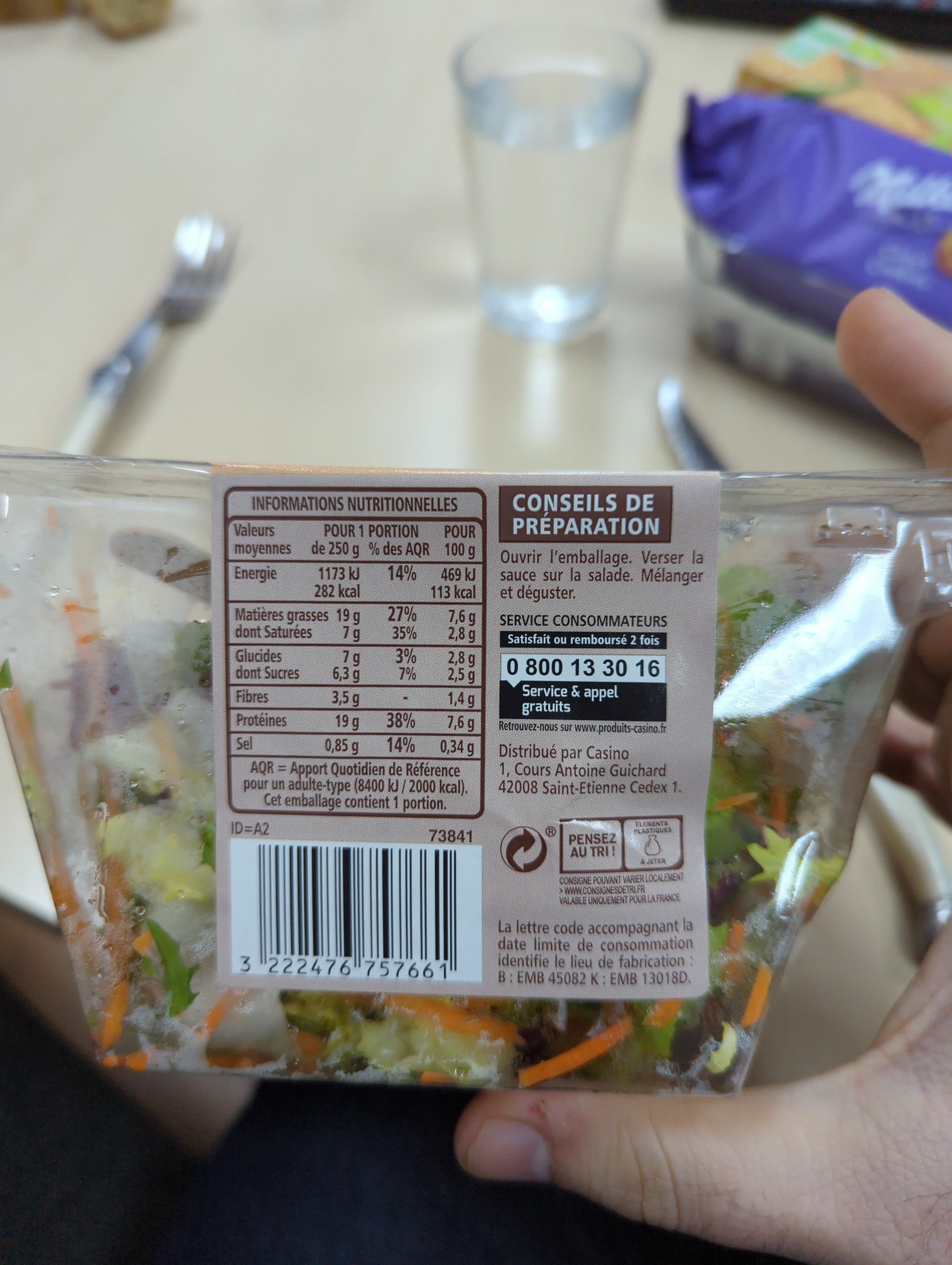 Casino Salade poulet emmental packshot