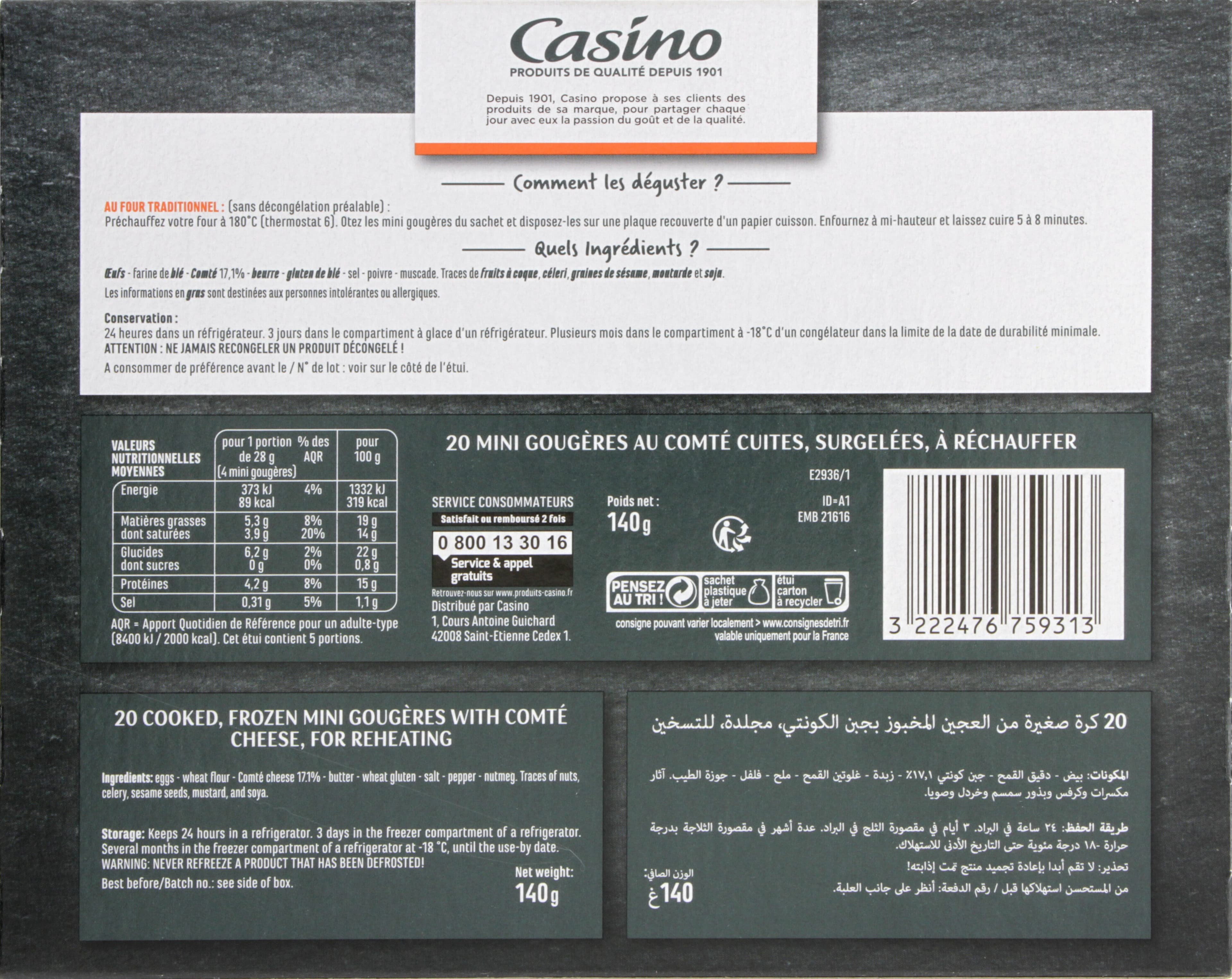 Casino 20 Mini gougères au Comté packshot