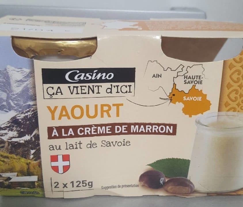 Casino Yaourt au lait de Savoie et à la crème de marron packshot