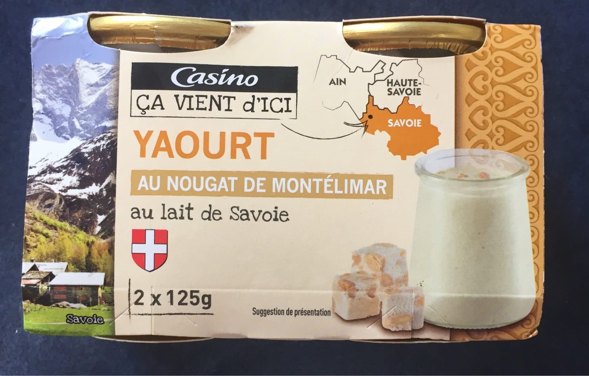 Casino Yaourt au lait de Savoie et au nougat de Montélimar packshot