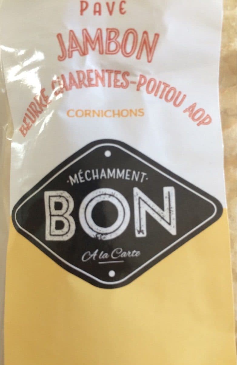 Méchamment Bon Pavé jambon beurre Charente-Poitou AOP cornichons packshot