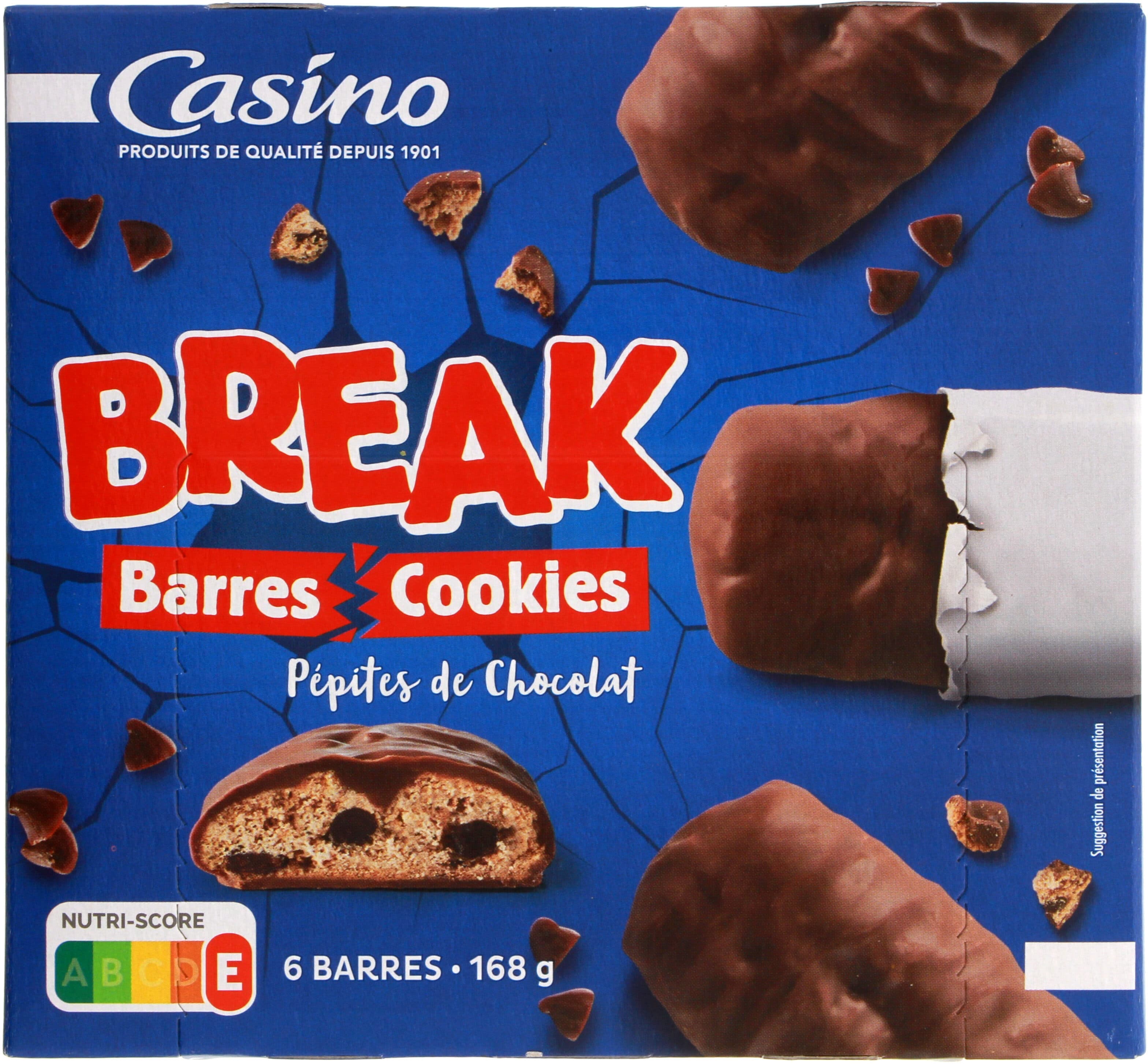 Casino Break Barre cookies pépites de chocolat packshot