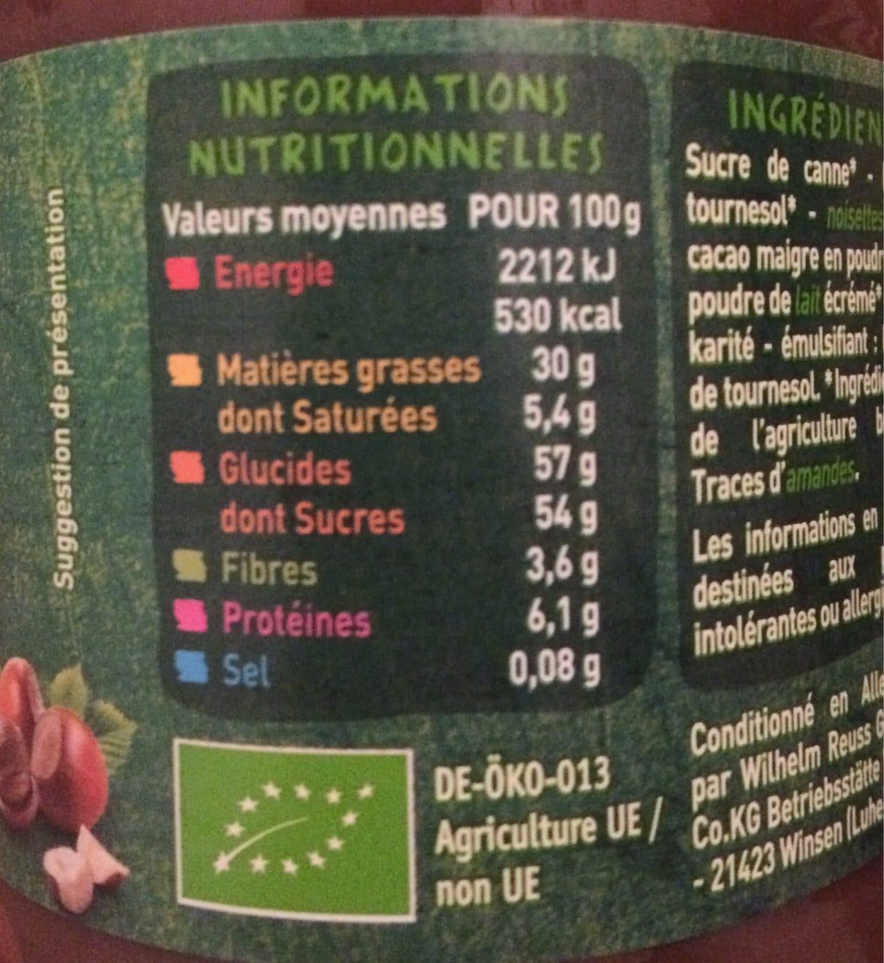 Casino Pâte à tartiner BIO aux noisettes sans huile de palme packshot