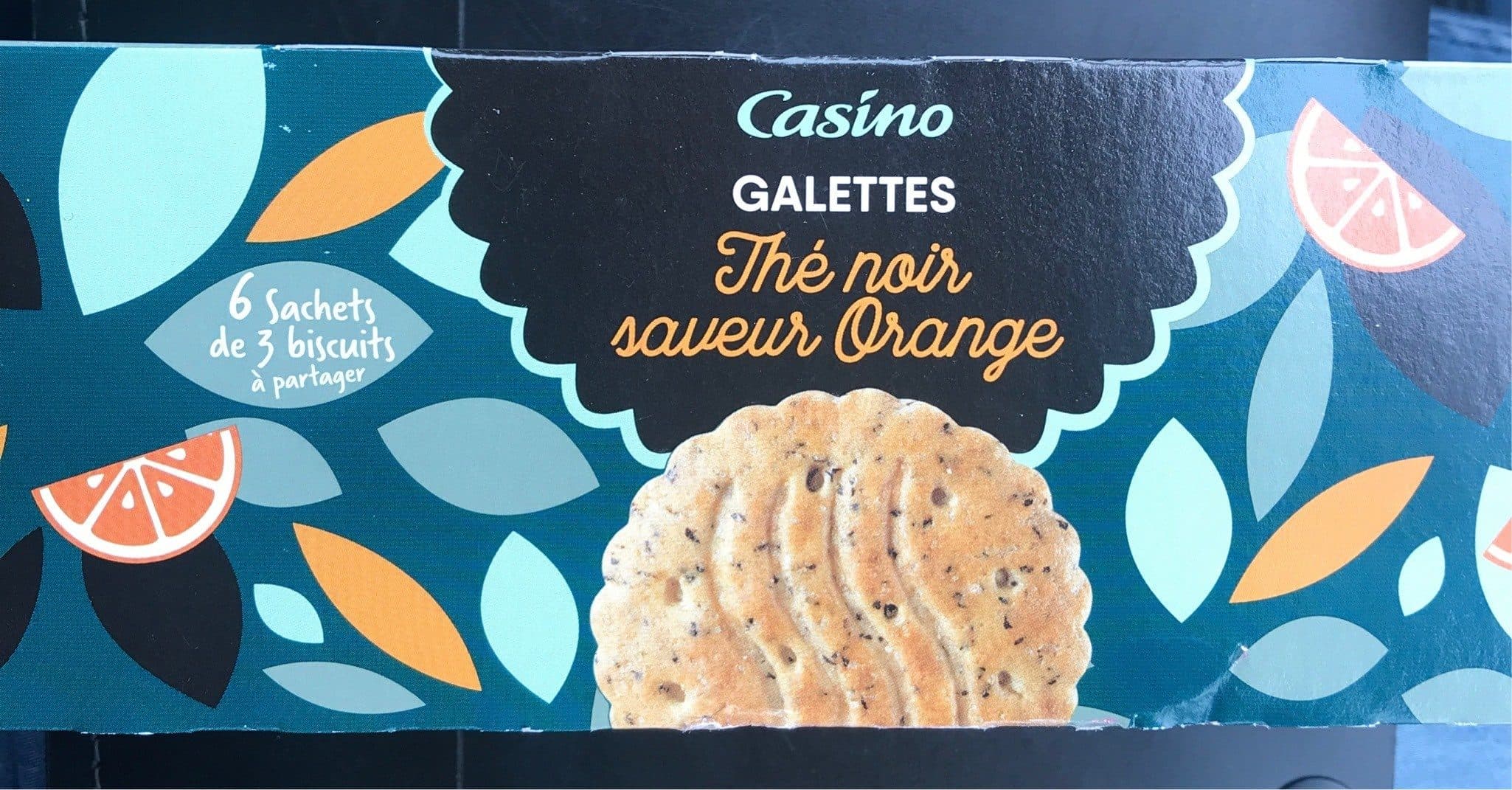 Casino Galettes Thé noir saveur Orange packshot