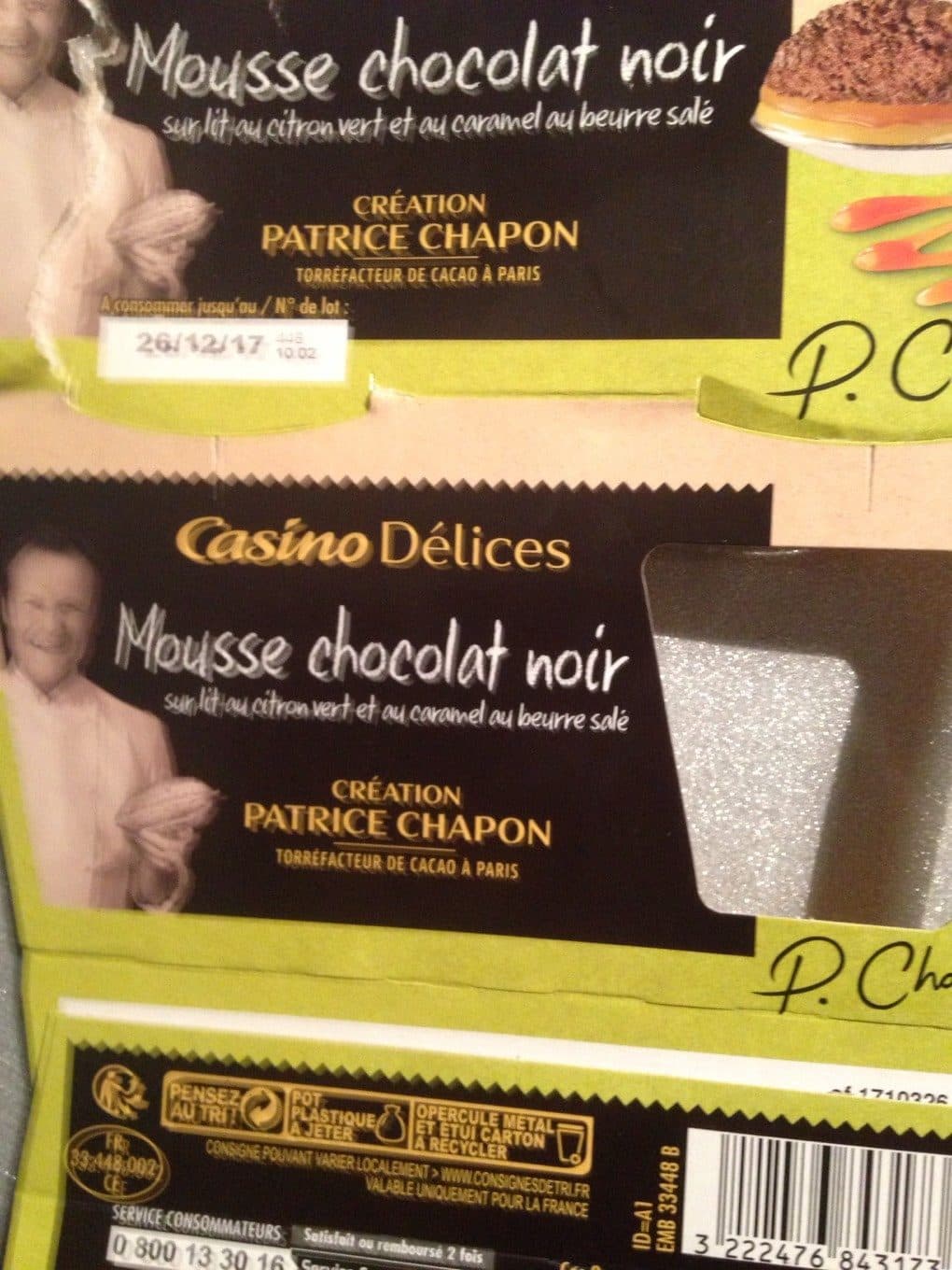 Casino Mousse chocolat noir sur lit au citron vert et au caramel au beurre salé packshot