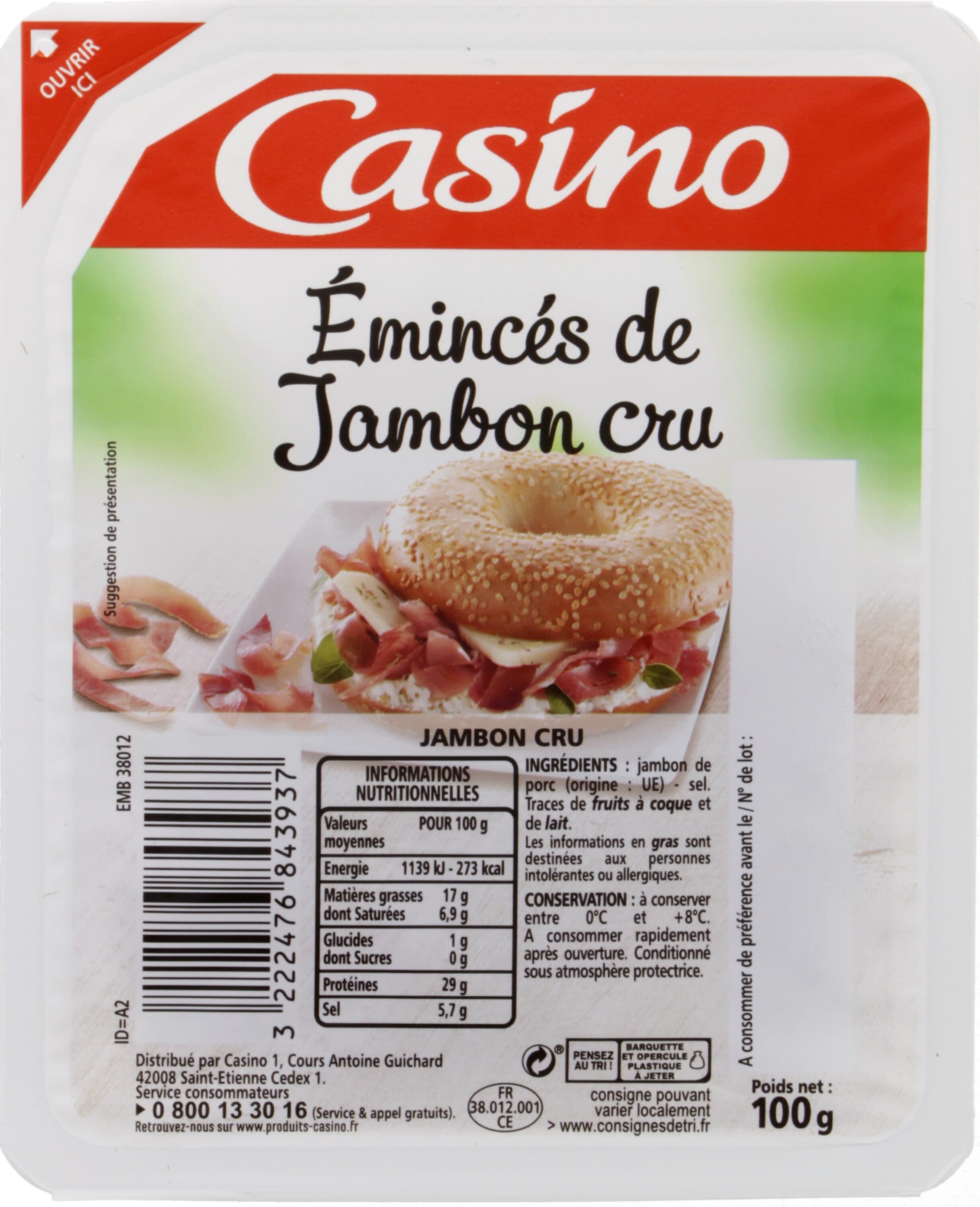 Casino Emincés de jambon cru packshot
