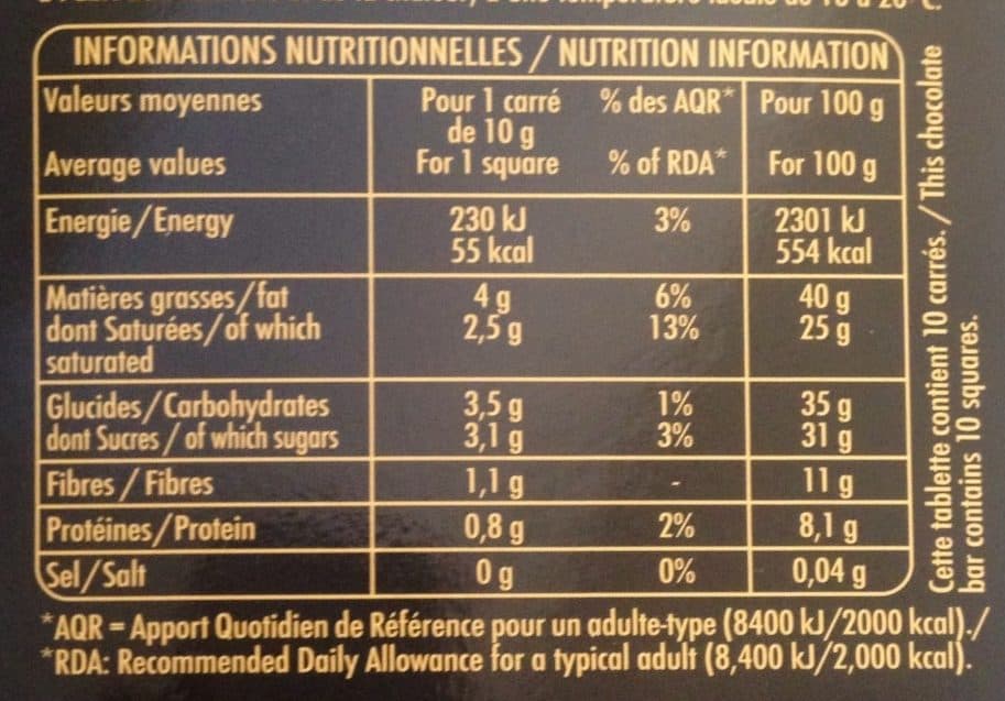 Casino Chocolat noir 70% Pérou packshot