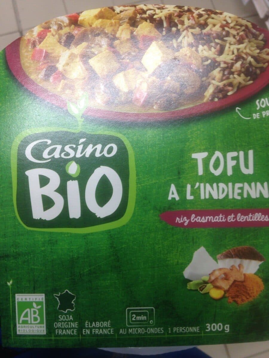 Casino Tofu à l'indienne riz basmati et lentilles packshot